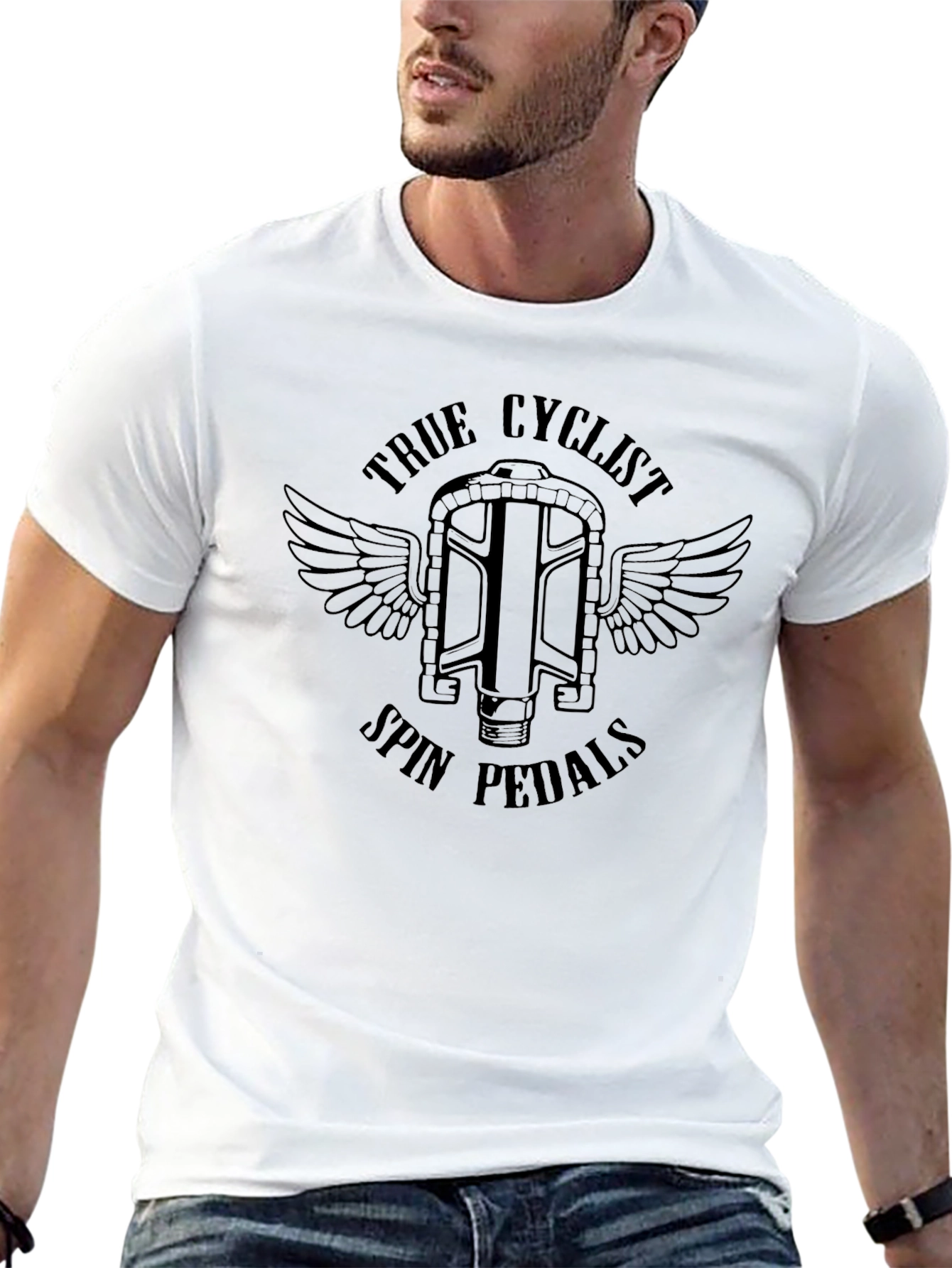 True Cyclist Spin Pedals Graphic T-Shirt