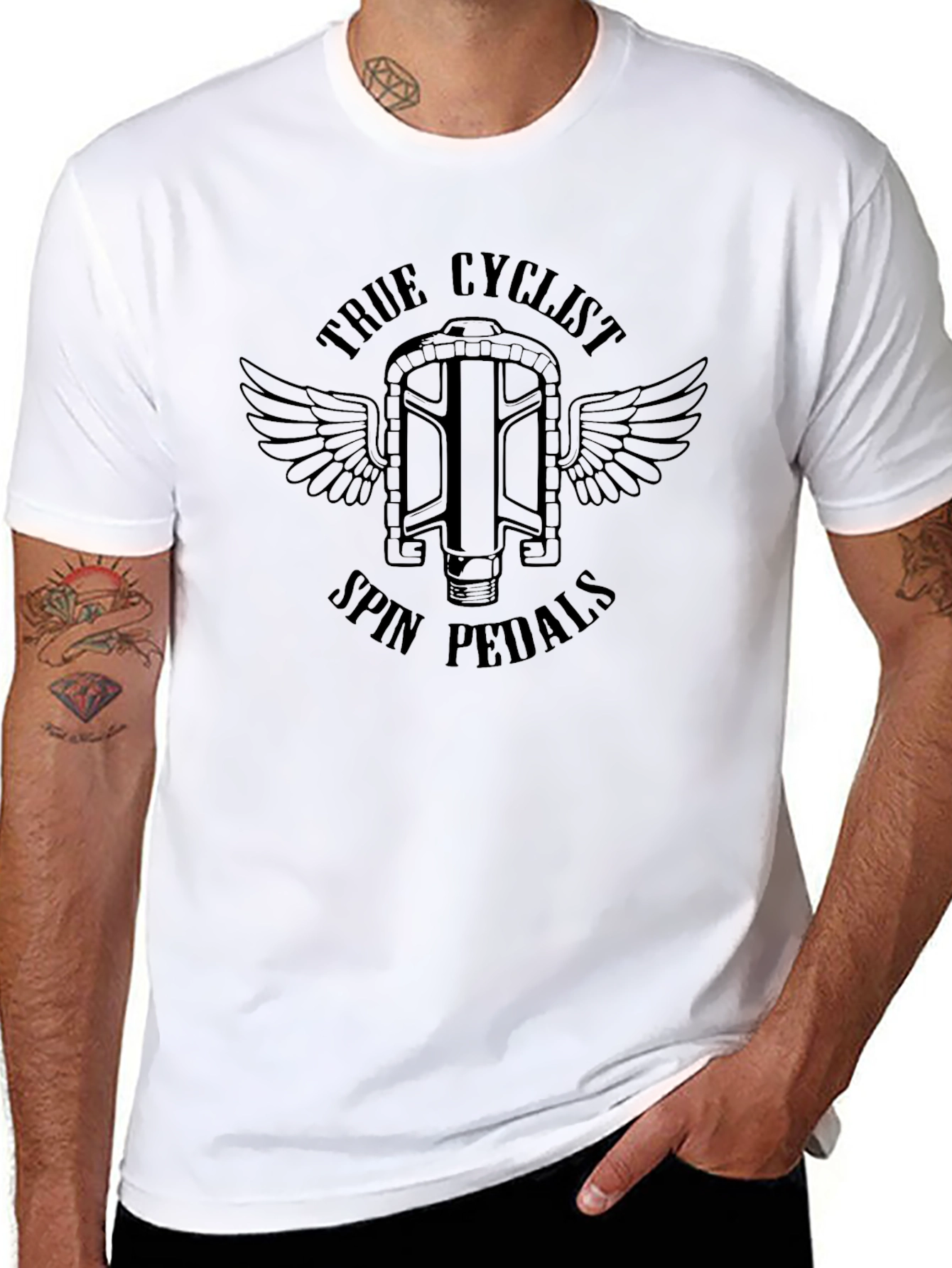 True Cyclist Spin Pedals Graphic T-Shirt