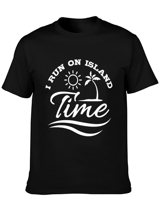 I Run on Island Time Graphic Tee
