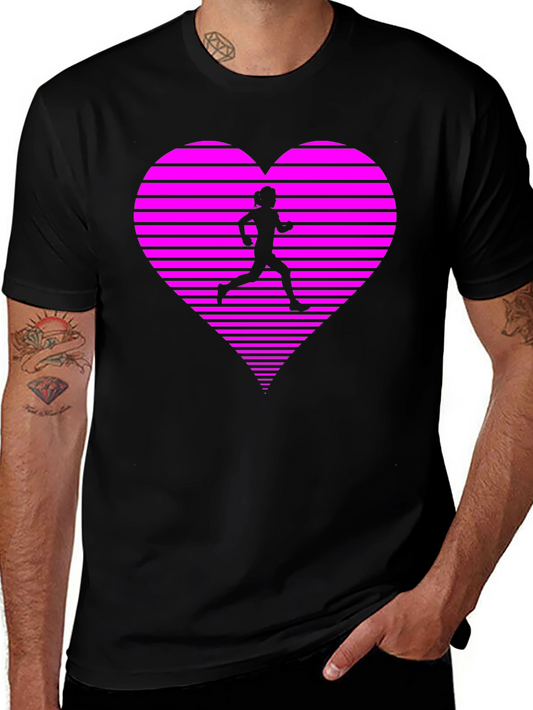 Retro Runner Heart Graphic Tee