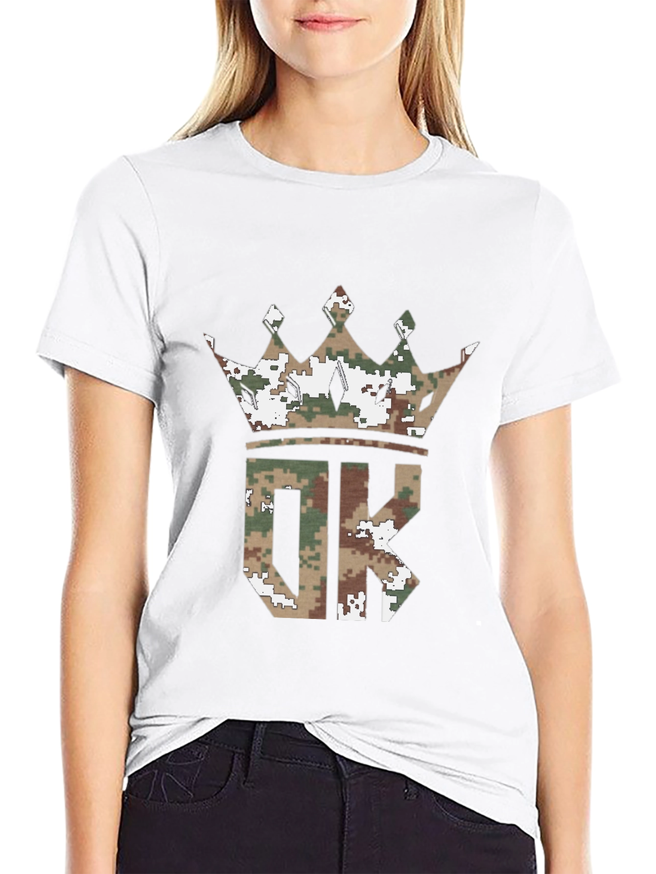 Camo Crown OK Graphic T-Shirt