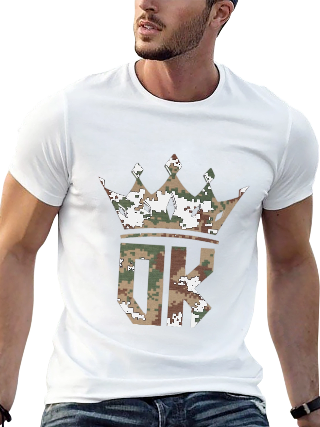 Camo Crown OK Graphic T-Shirt