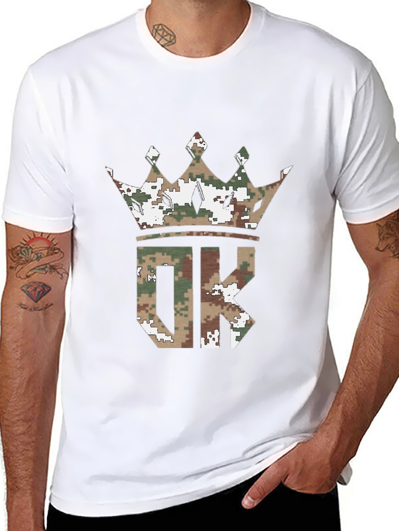 Camo Crown OK Graphic T-Shirt