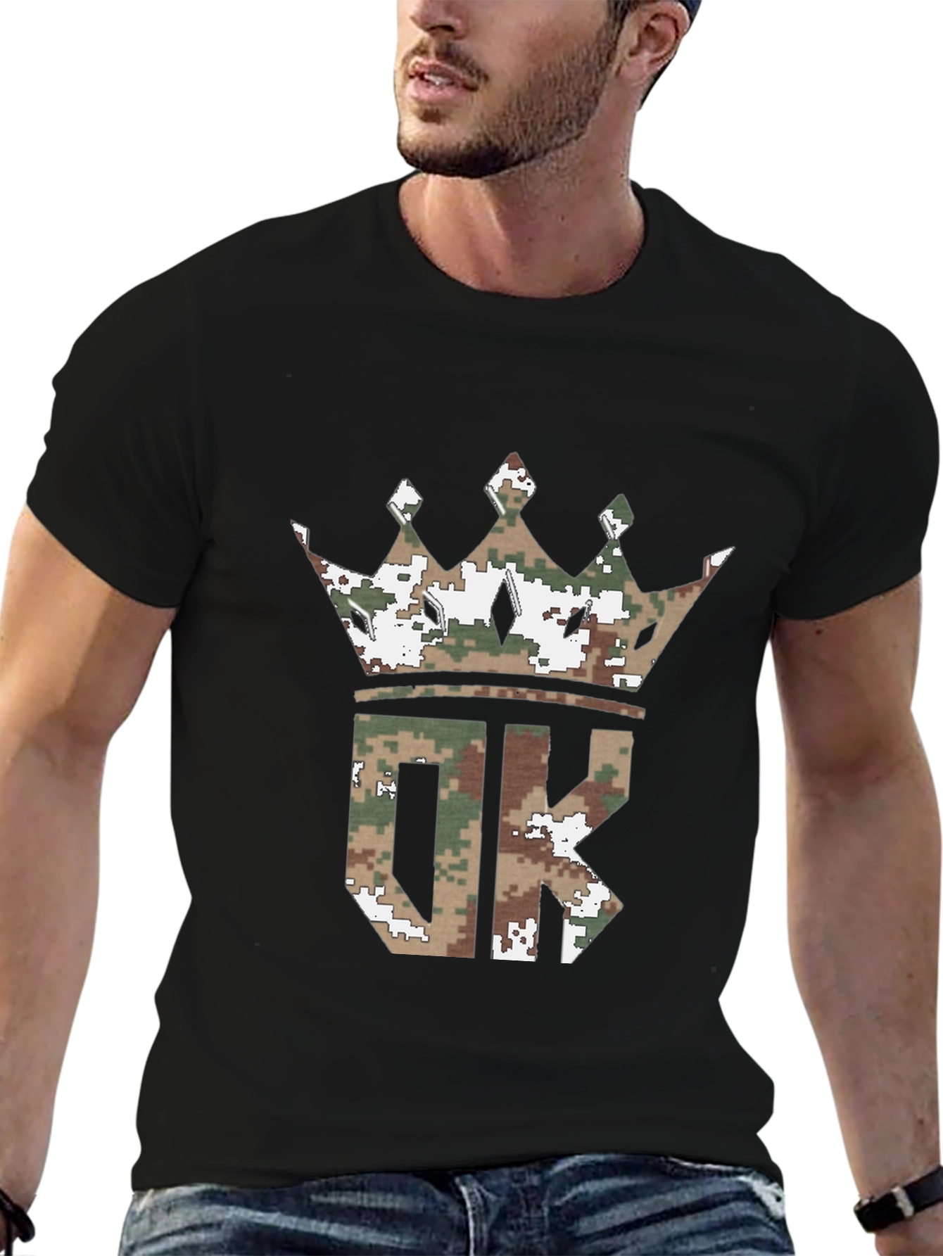 Camo Crown OK Graphic T-Shirt