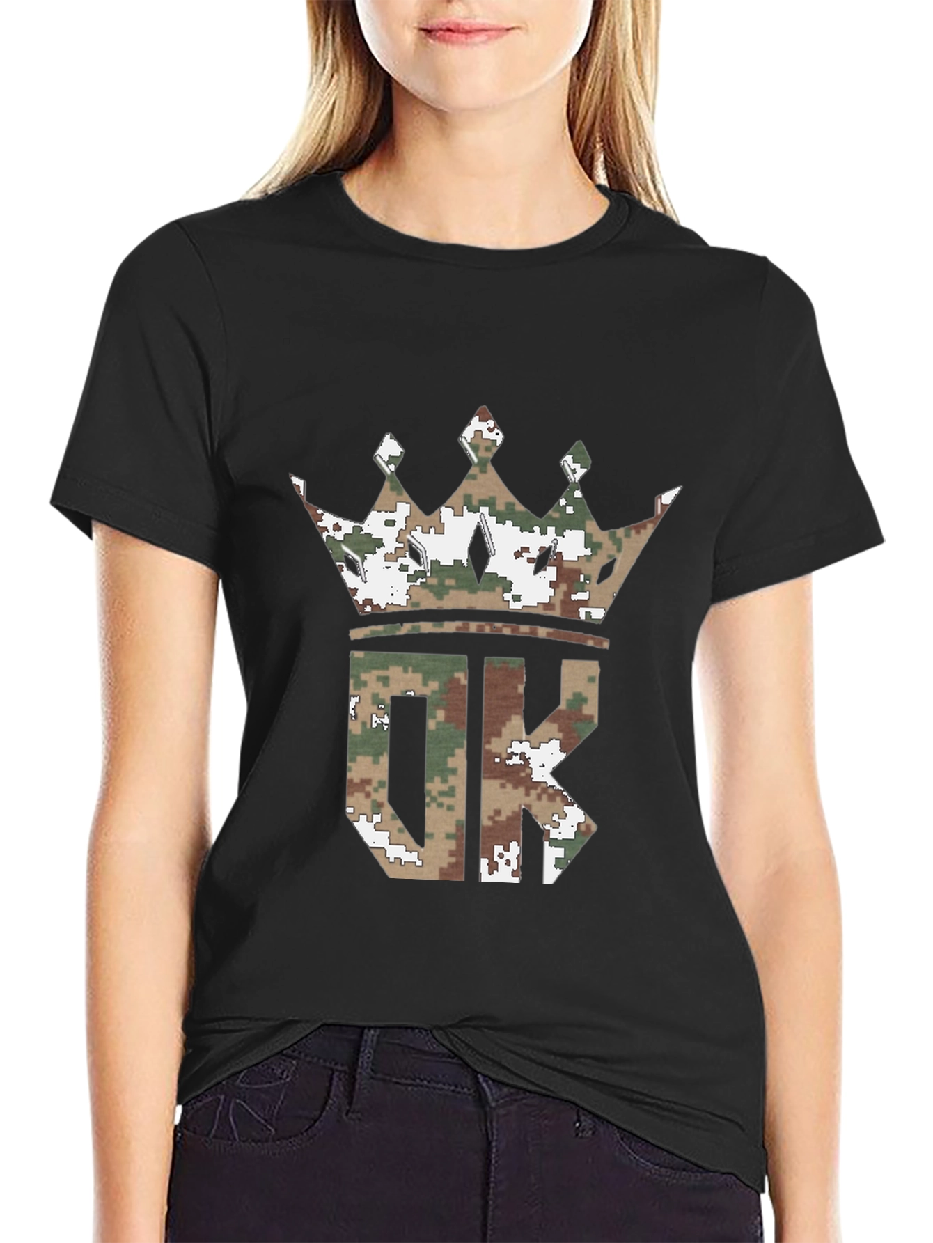 Camo Crown OK Graphic T-Shirt