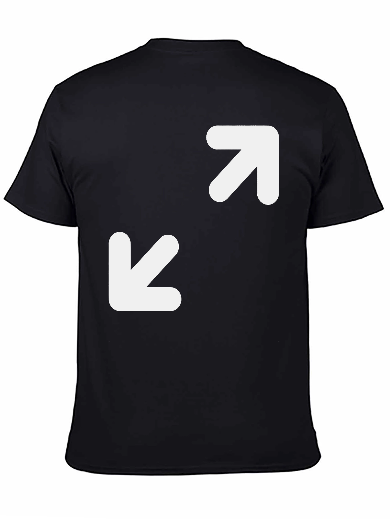 Arrow Print T-Shirt - Black Cotton Tee