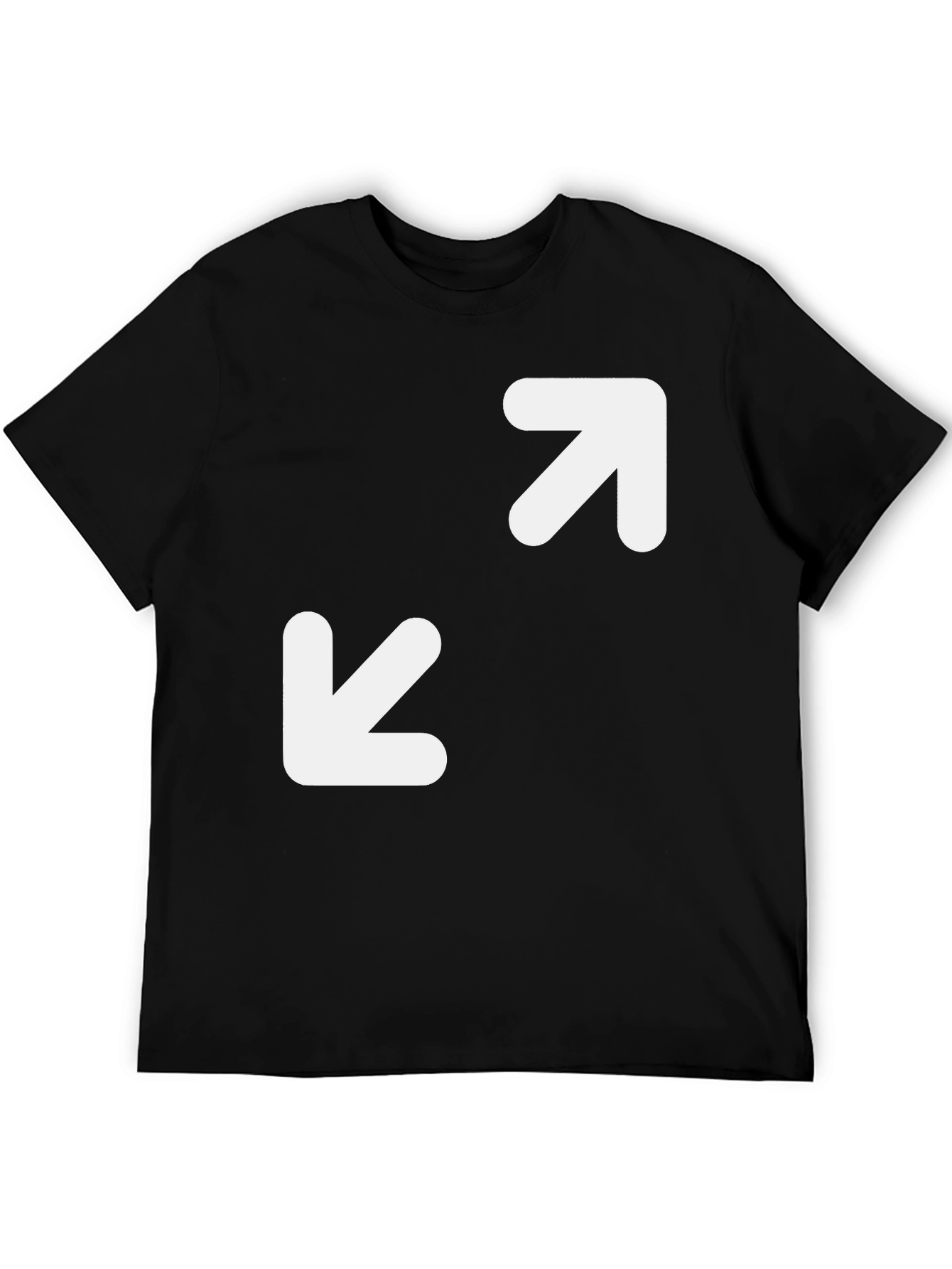 Arrow Print T-Shirt - Black Cotton Tee