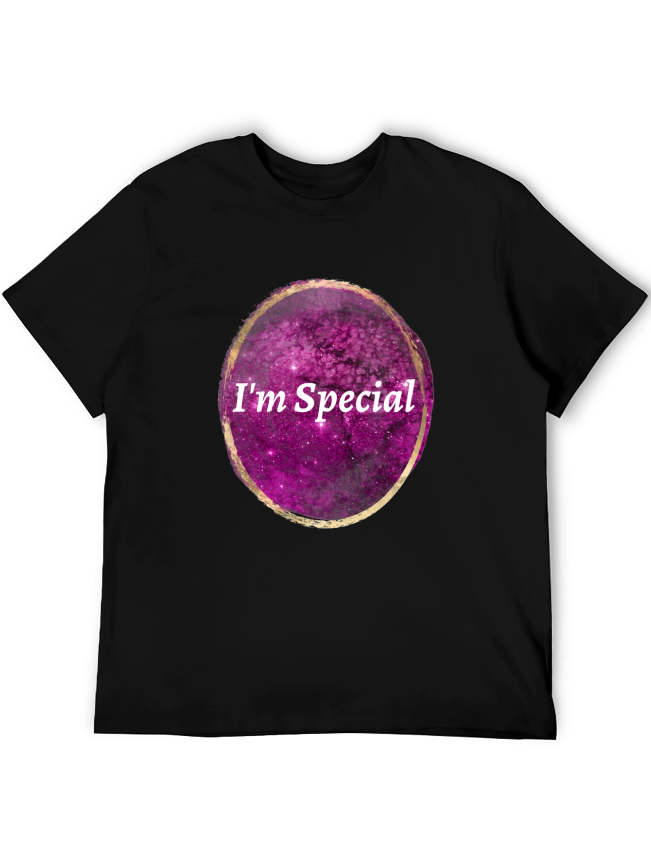 Im Special Galaxy Print Black T-Shirt