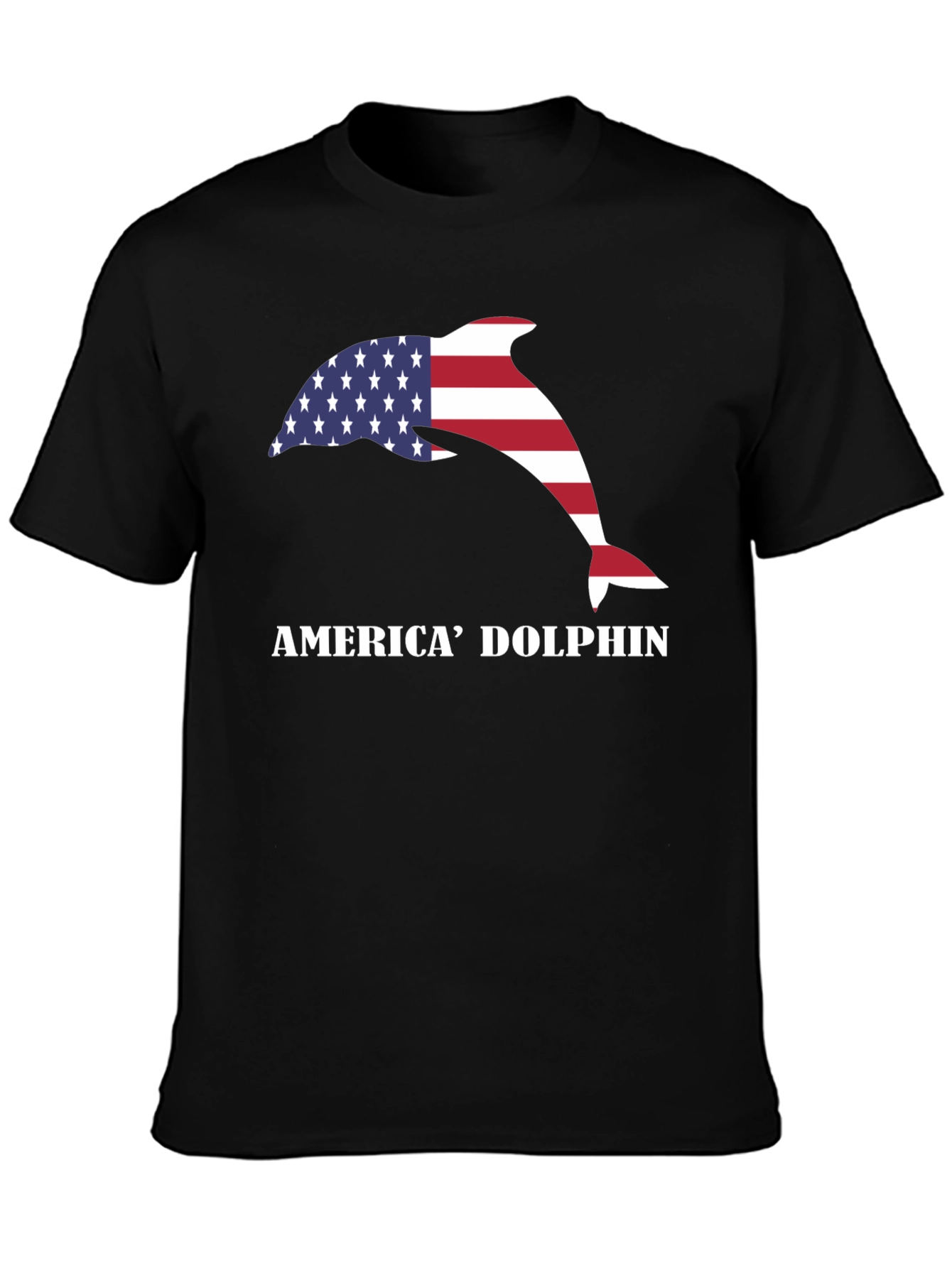 America Dolphin Graphic T-Shirt