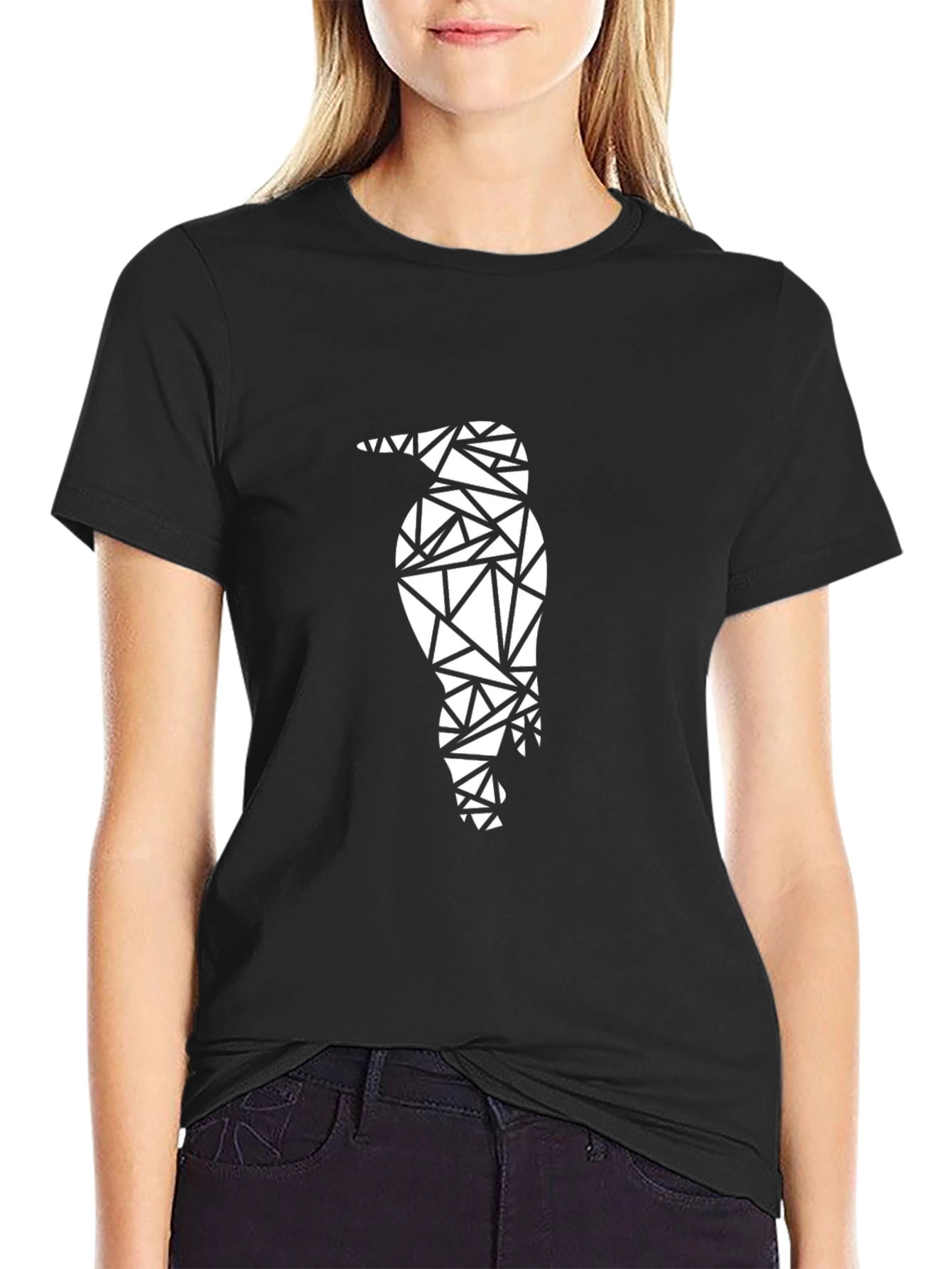 Geometric Penguin Tee - Modern Graphic Print