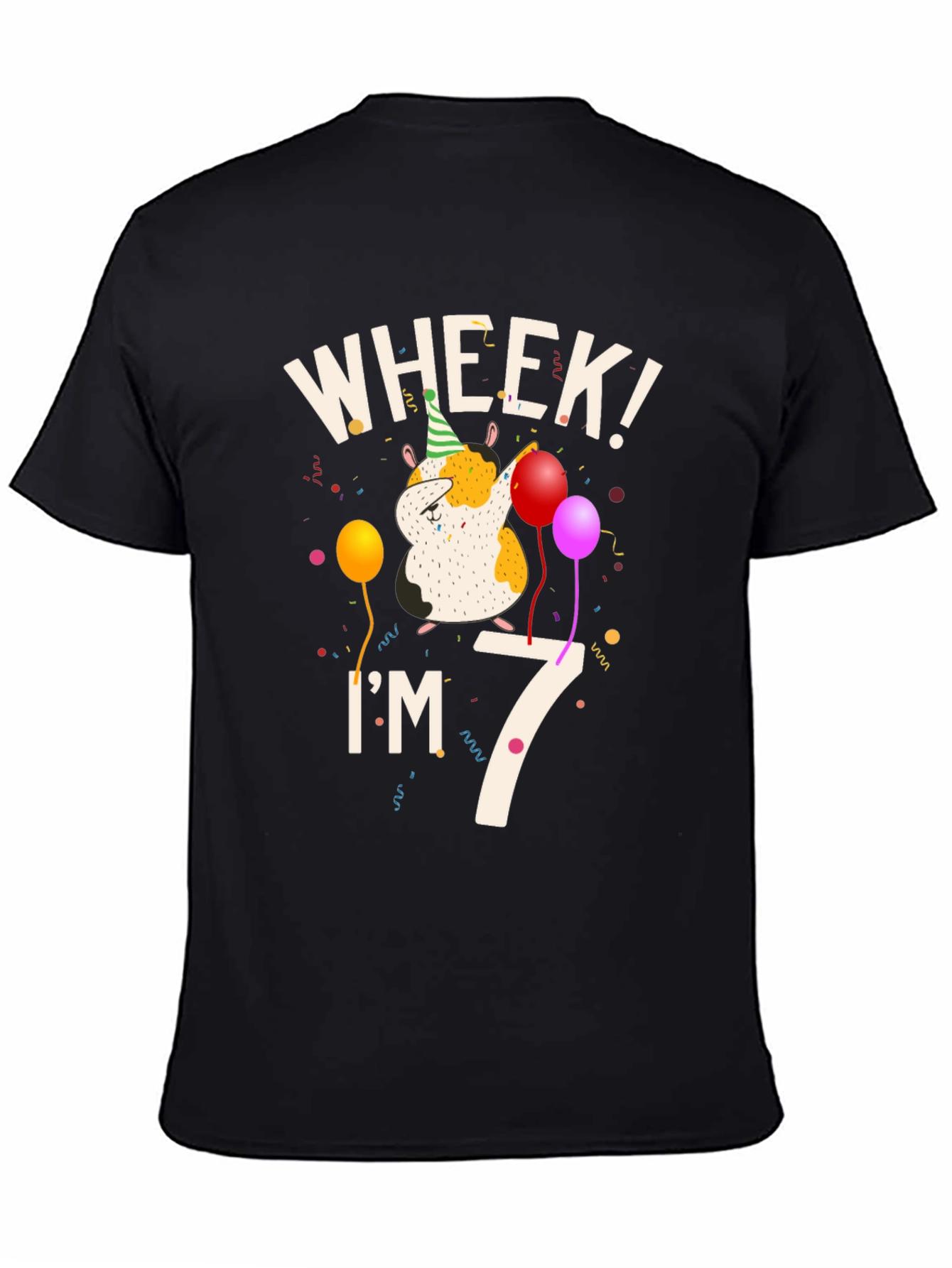 Wheek Im 7 Guinea Pig Birthday T-Shirt