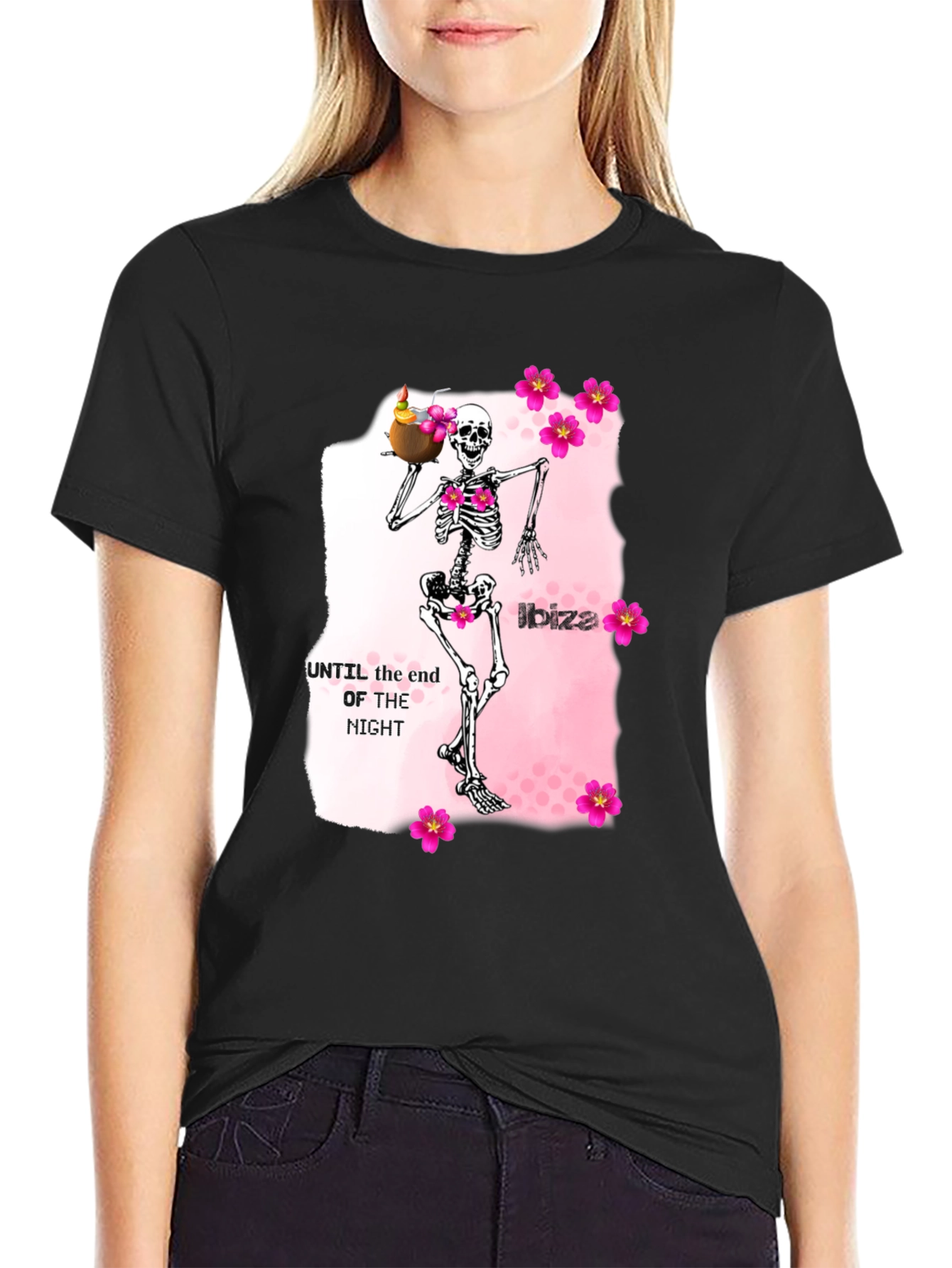 Ibiza Skeleton Graphic Tee - Unique Party T-Shirt