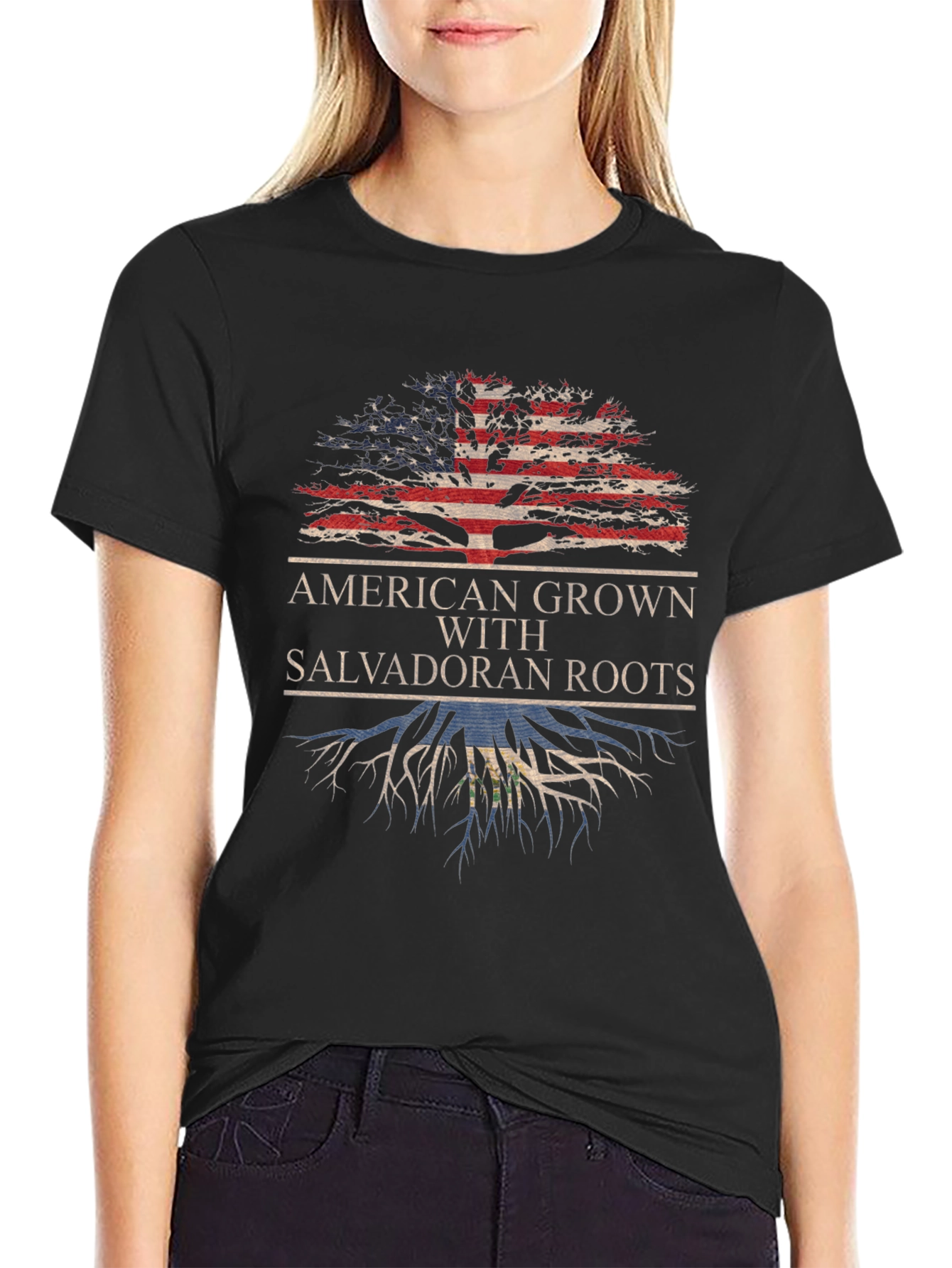 American Grown with Salvadoran Roots Tee