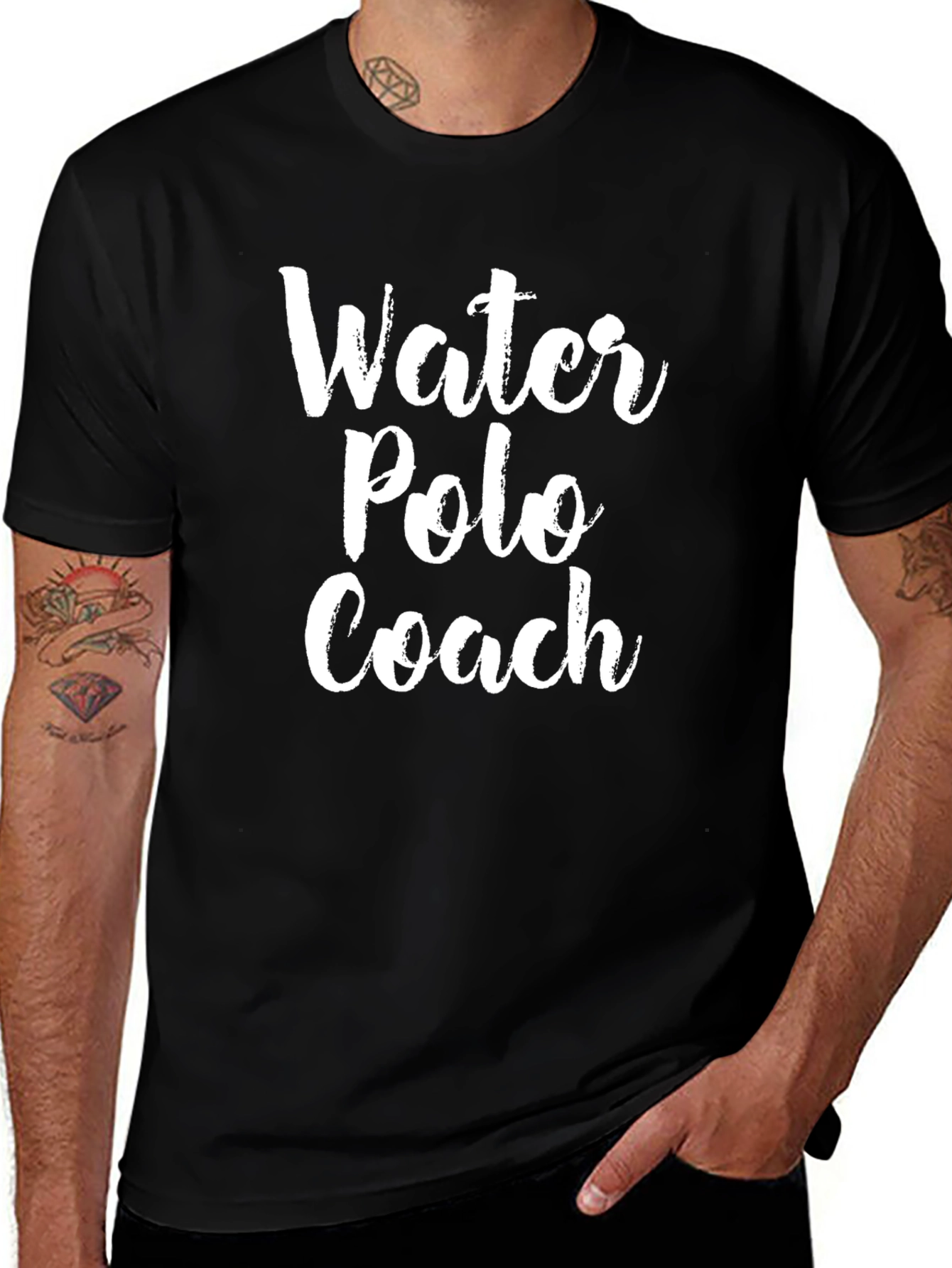 Water Polo Coach Graphic T-Shirt - Black