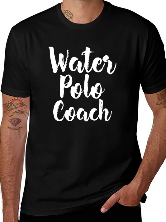 Water Polo Coach Graphic T-Shirt - Black