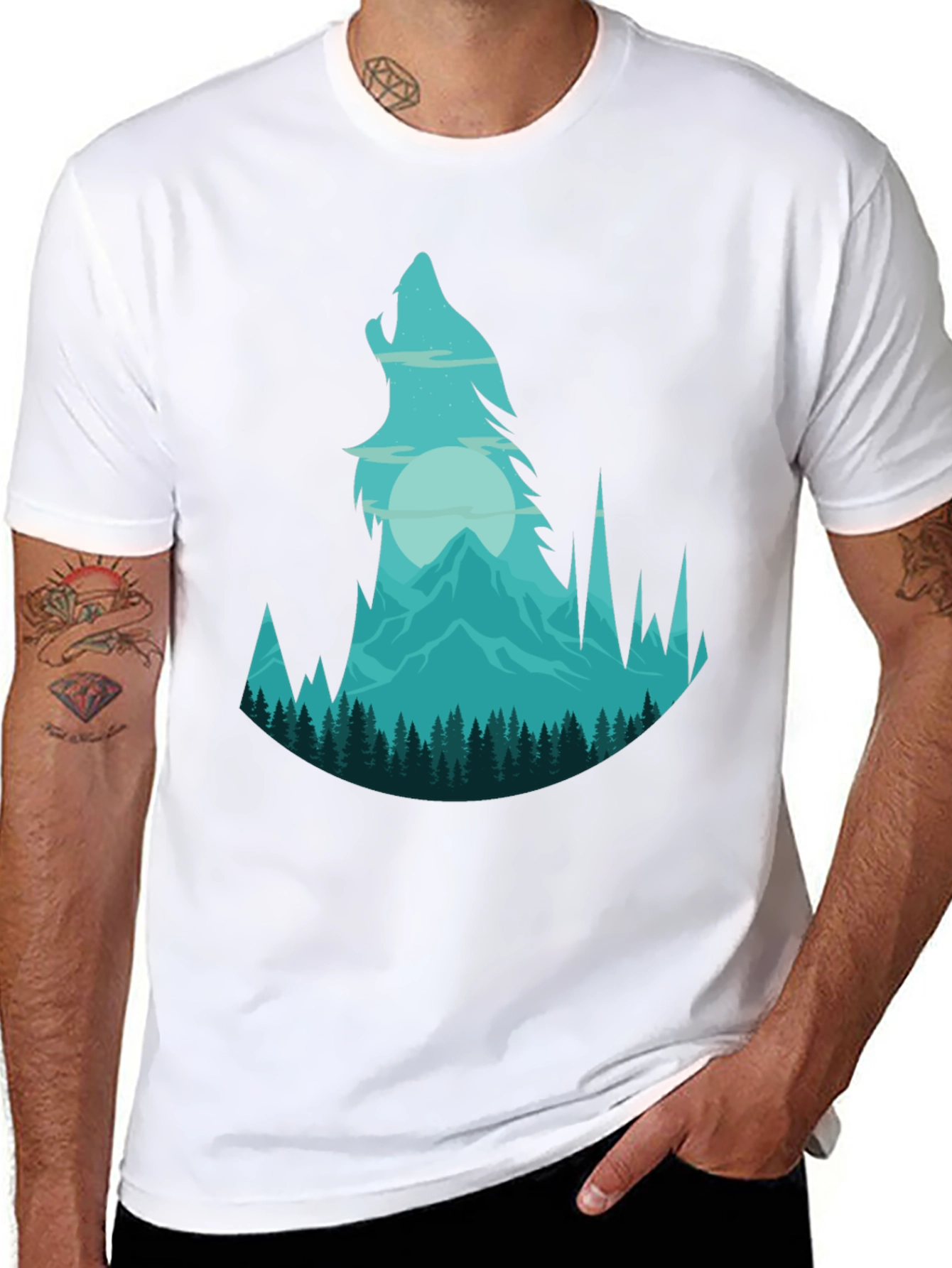 Wolf Mountain Graphic Tee - Black