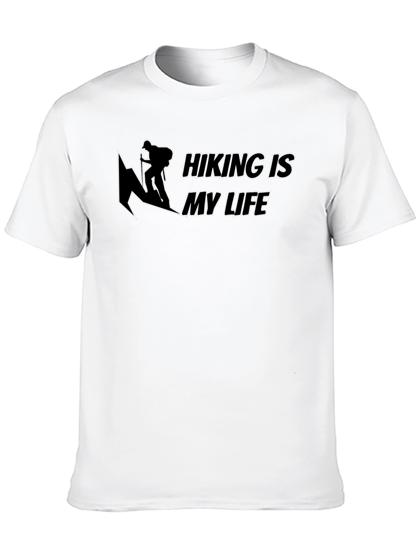 Hiking is My Life - Black Graphic T-Shirt