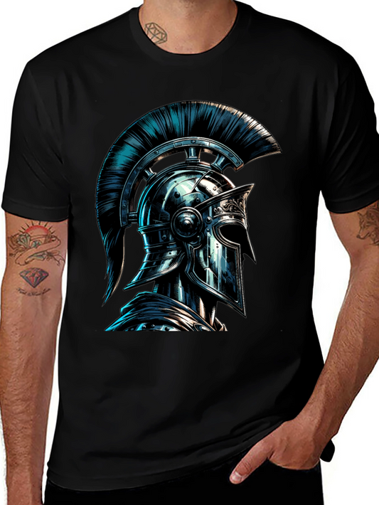 Warrior Helmet Graphic Tee - Black