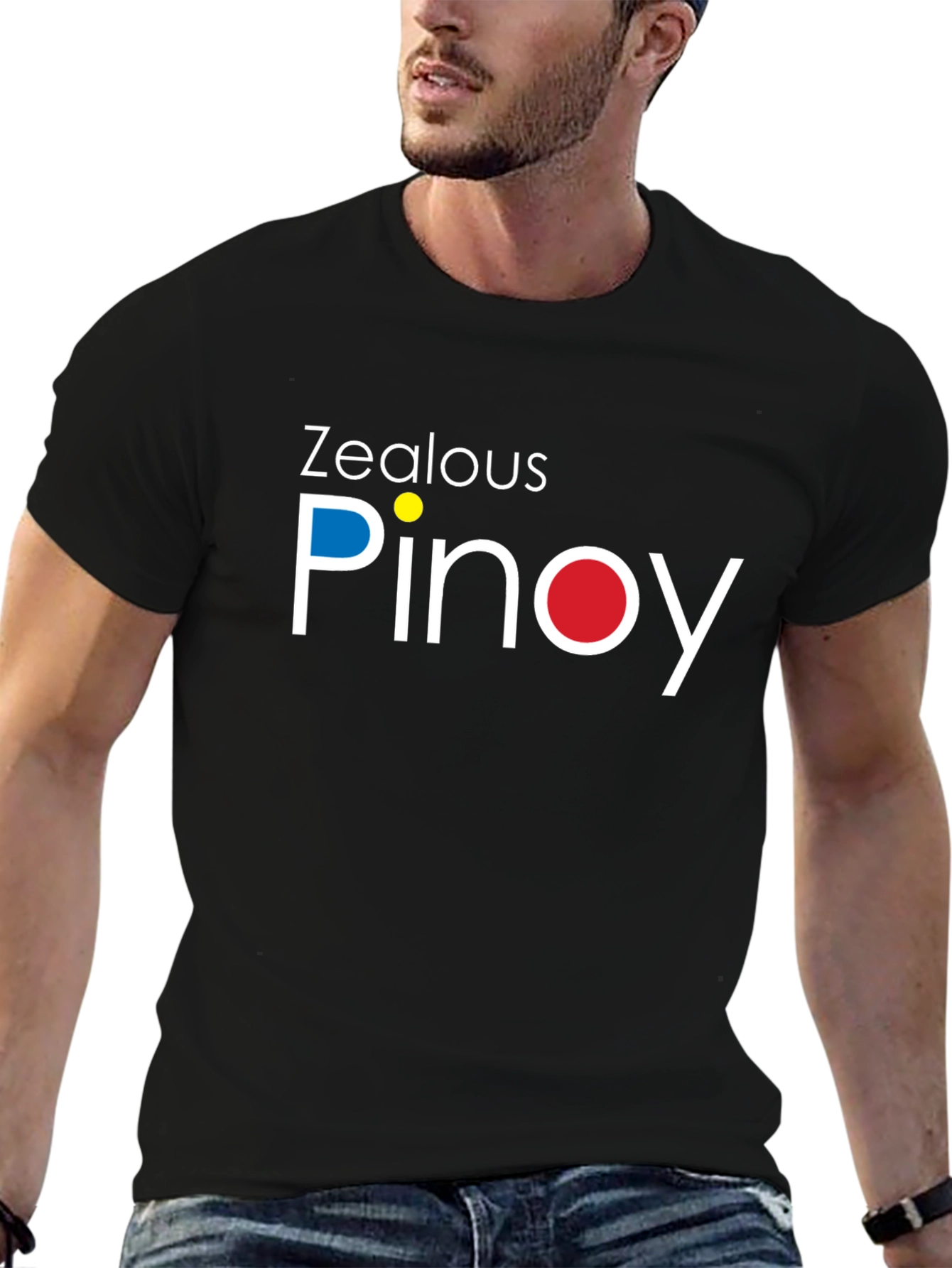 Zealous Pinoy T-Shirt - Black Crew Neck Graphic Tee