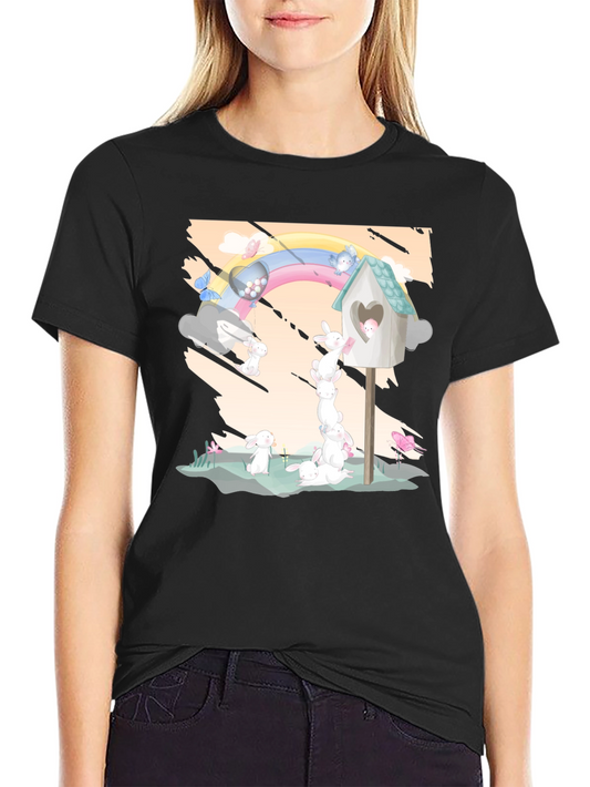 Bunny Rainbow Tower Graphic Tee