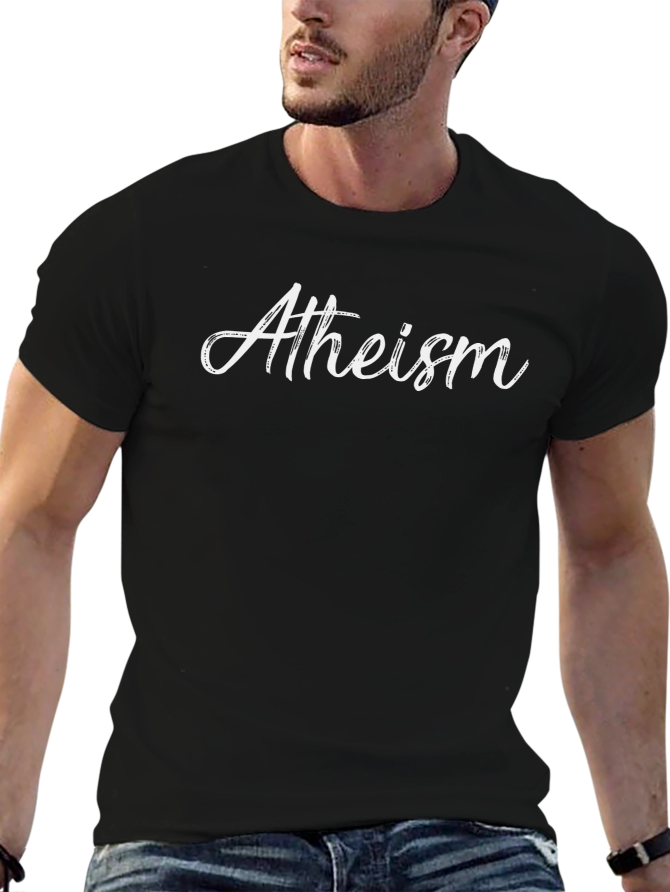 Atheism Black T-Shirt for Men - Statement Tee