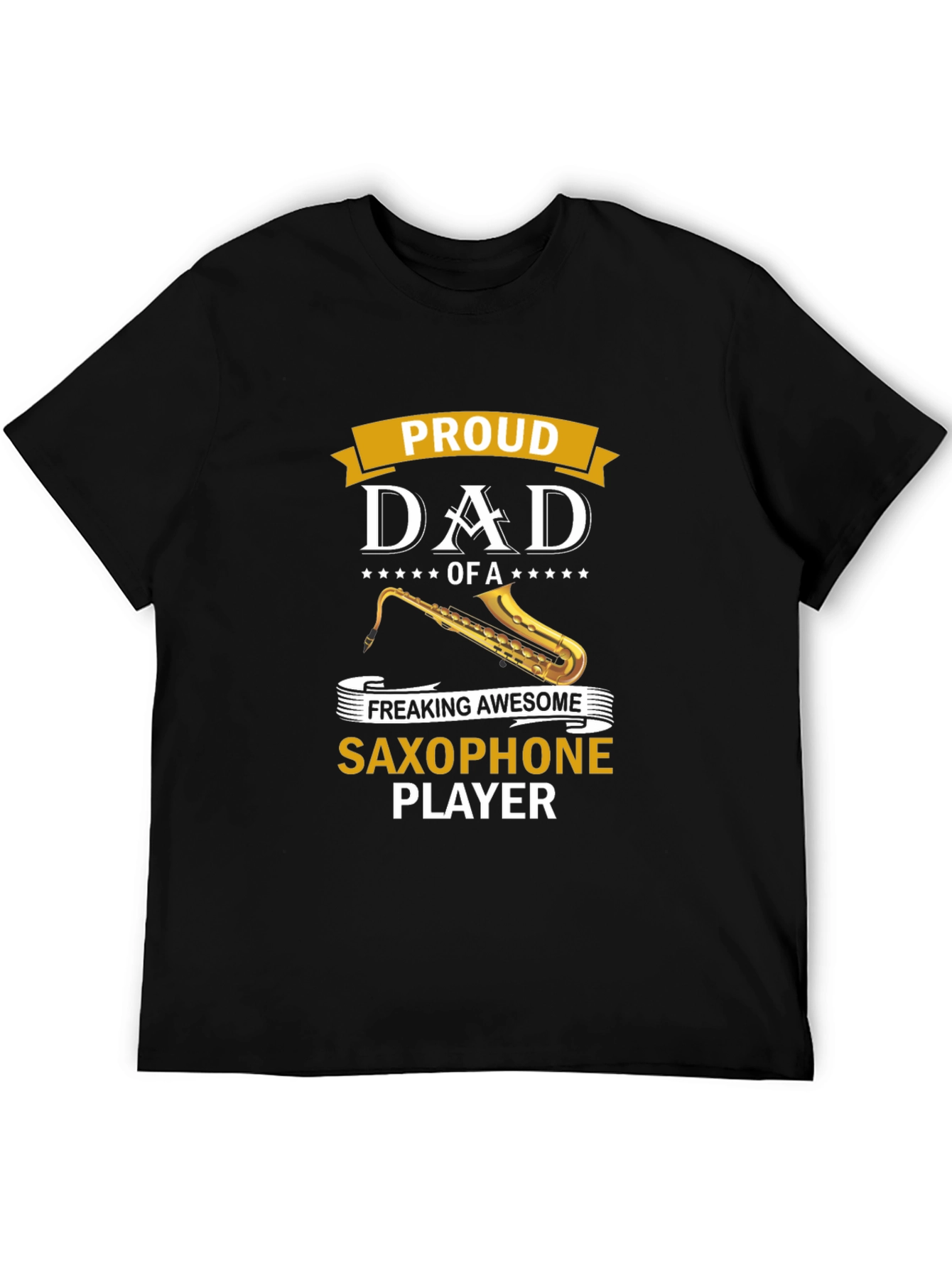 Proud Dad Saxophone Player Graphic Tee