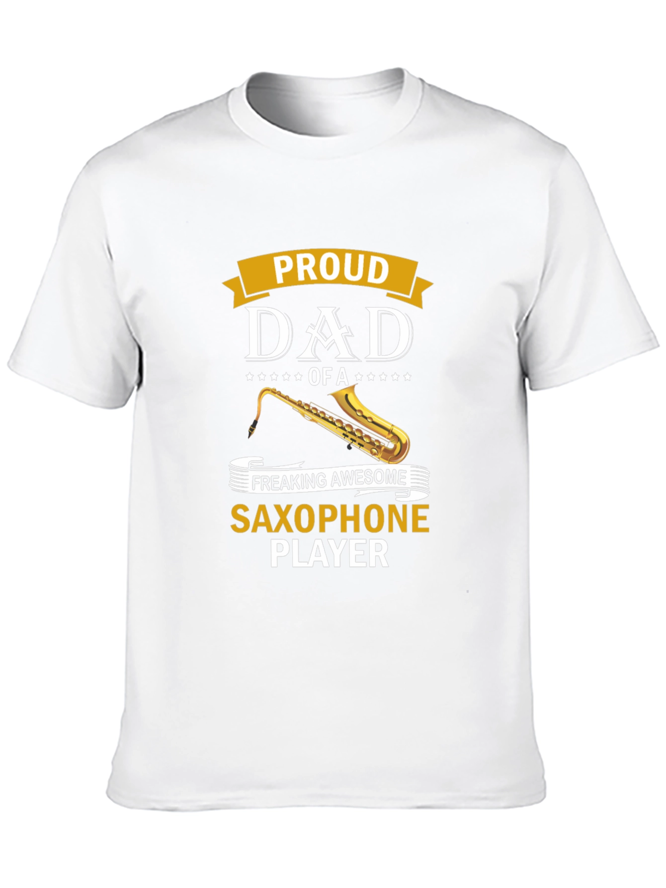Proud Dad Saxophone Player Graphic Tee