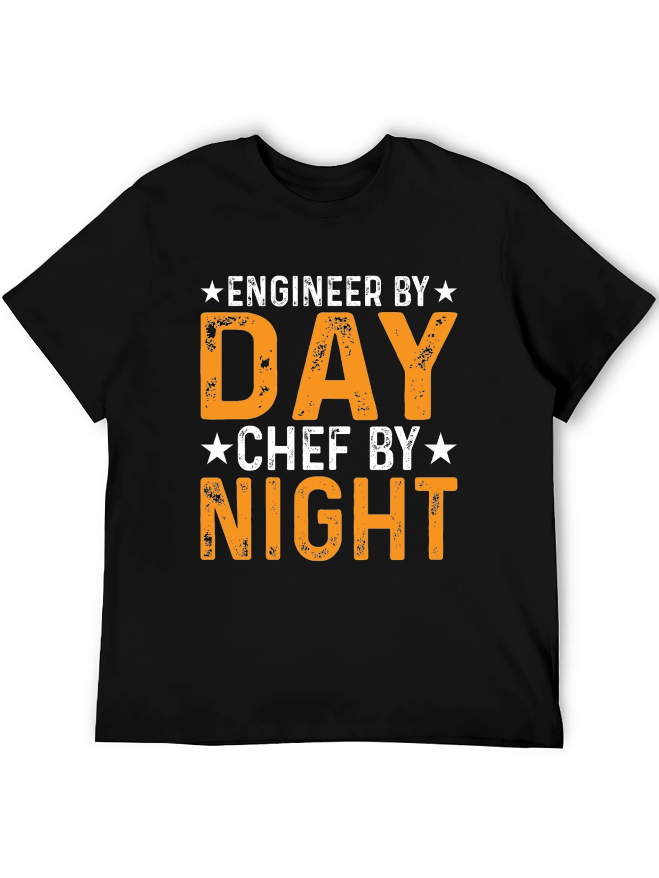 Engineer by Day Chef by Night Black T-Shirt