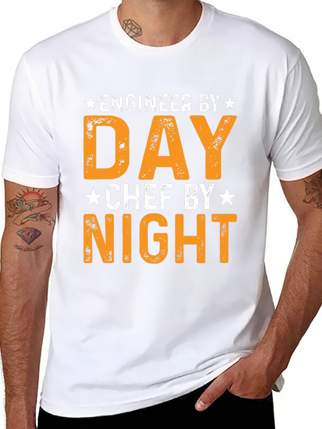 Engineer by Day Chef by Night Black T-Shirt