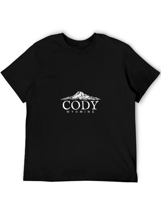 Cody Wyoming Graphic Tee - Mens Black T-Shirt