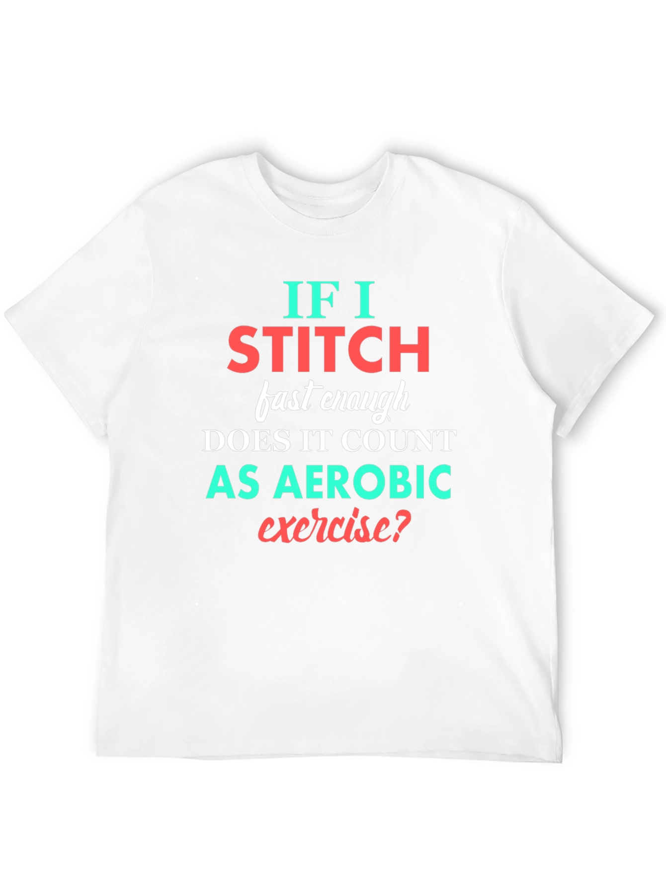 Funny Stitching Aerobic Exercise T-Shirt