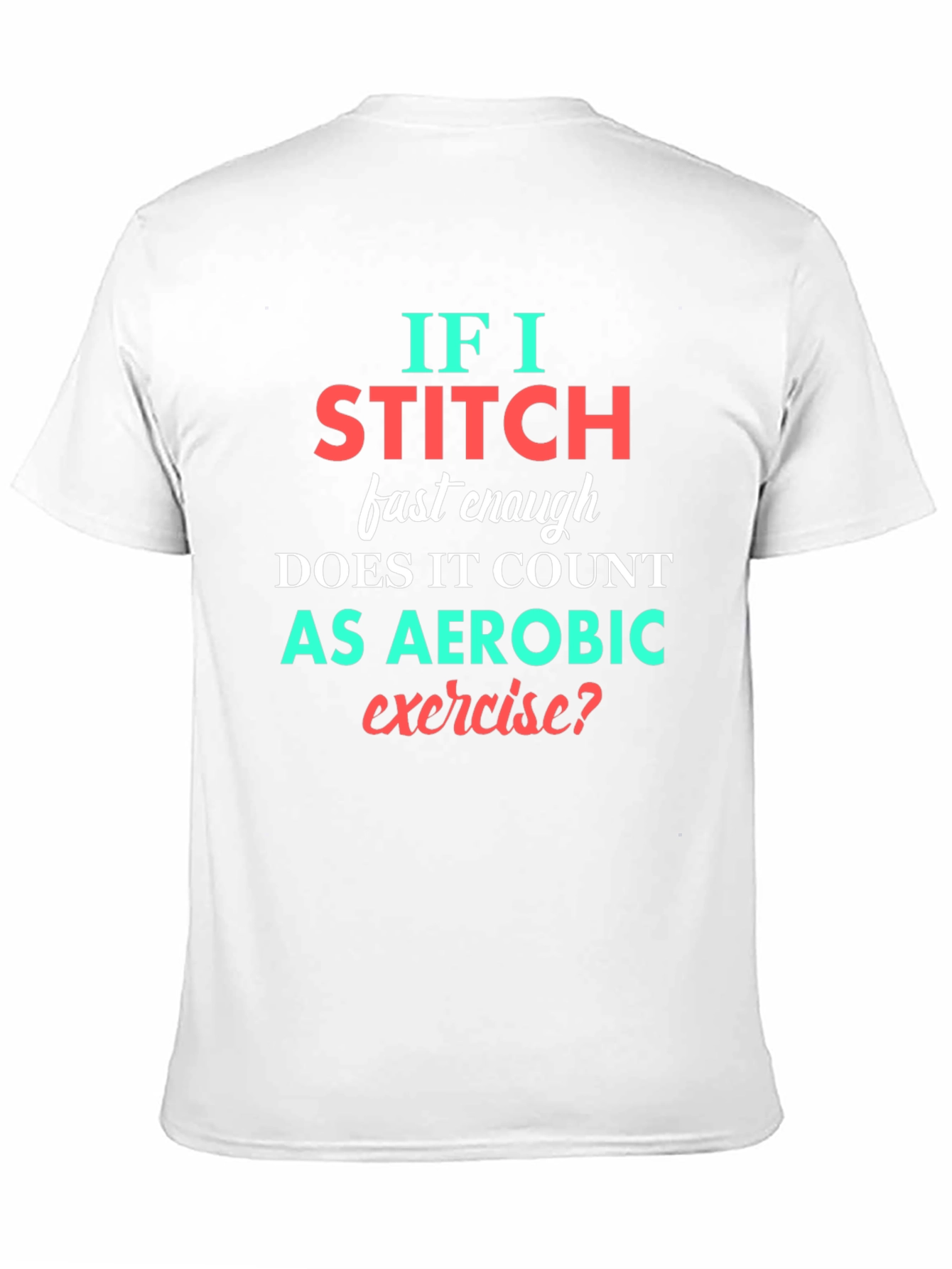 Funny Stitching Aerobic Exercise T-Shirt
