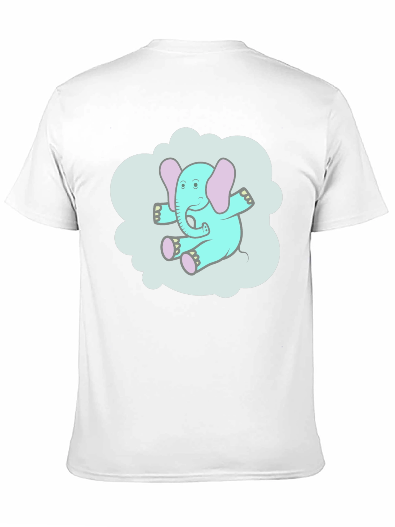 Cartoon Elephant Graphic T-Shirt