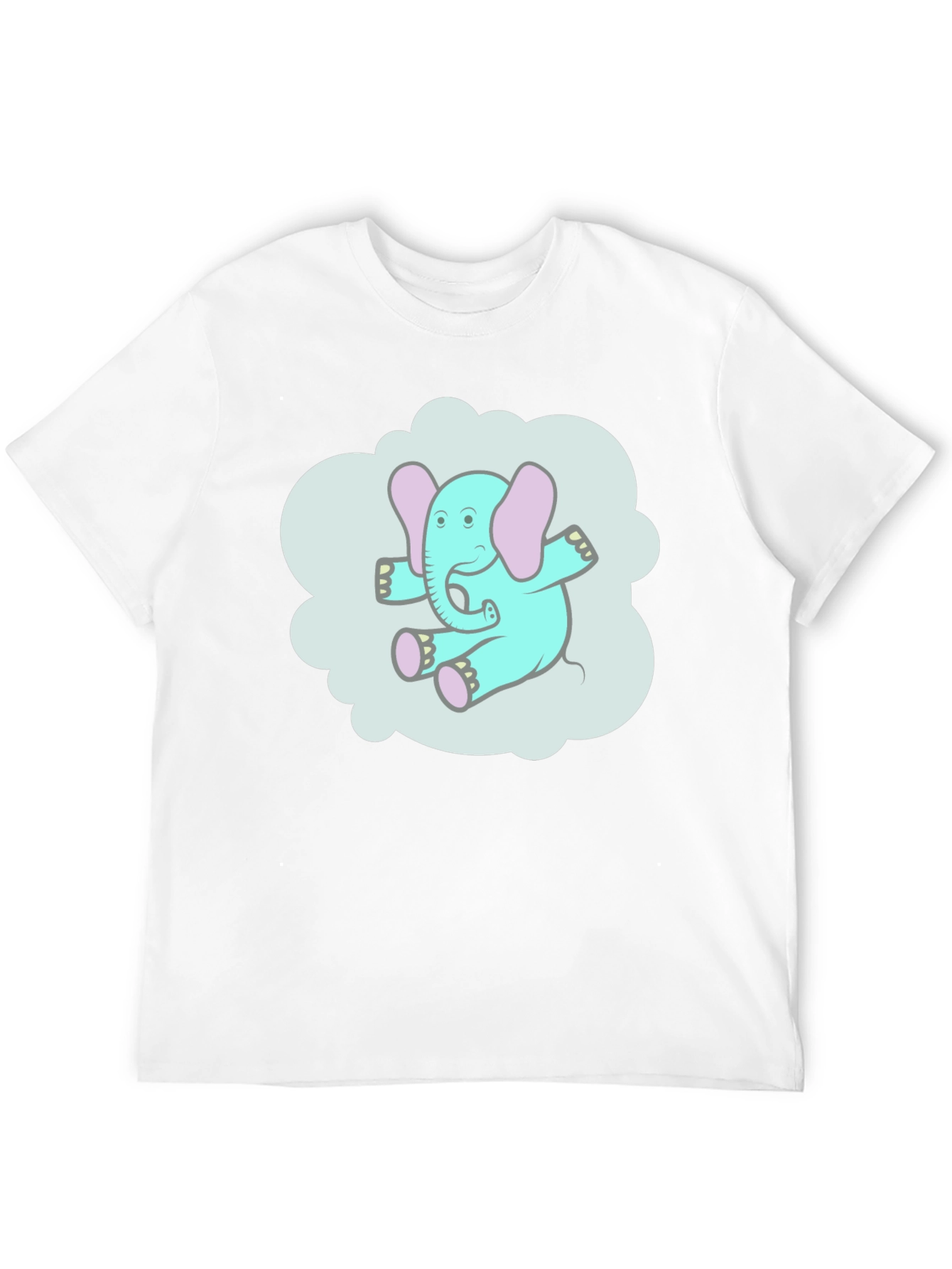 Cartoon Elephant Graphic T-Shirt