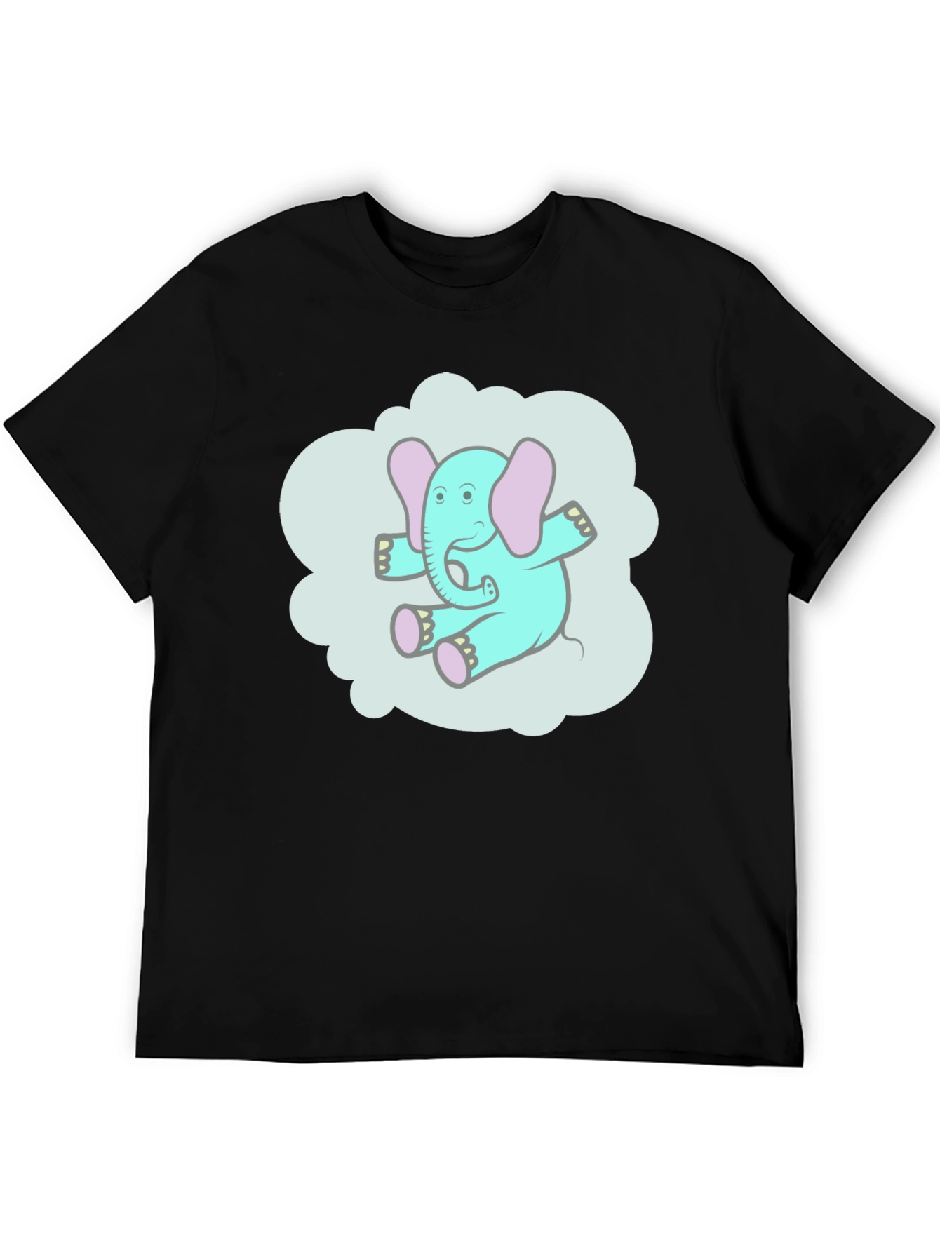 Cartoon Elephant Graphic T-Shirt