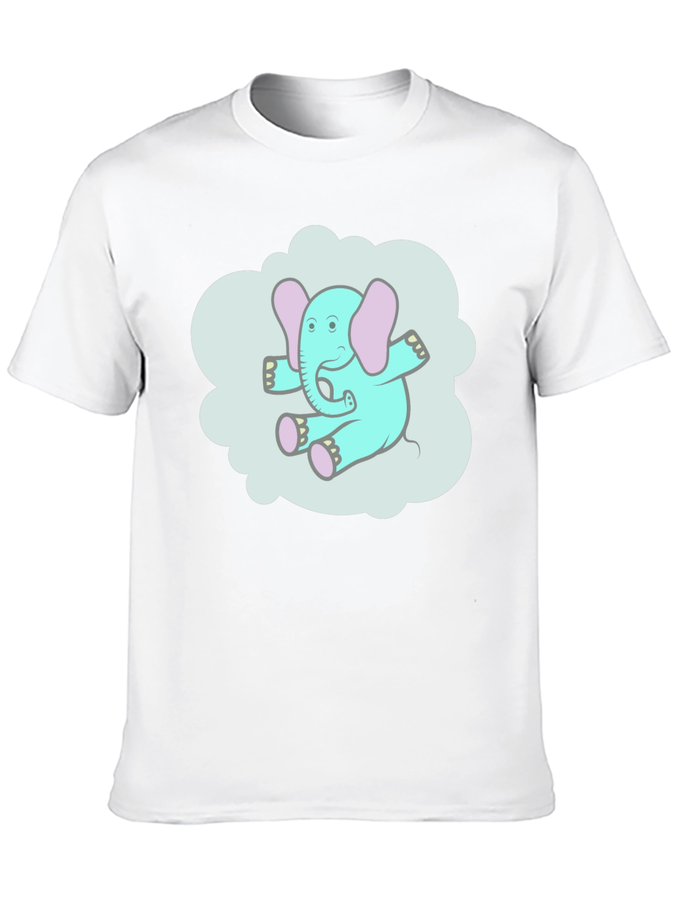 Cartoon Elephant Graphic T-Shirt