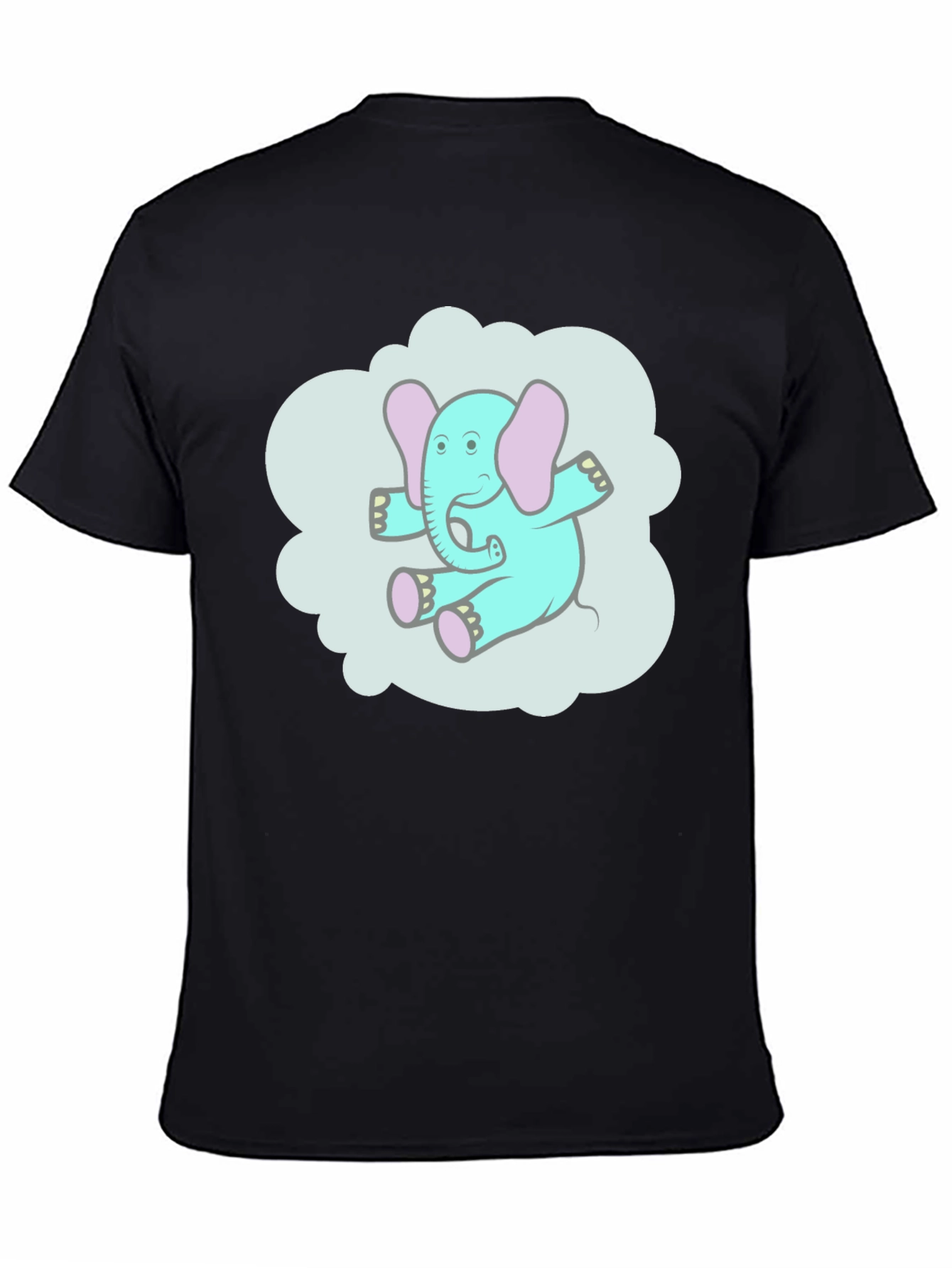 Cartoon Elephant Graphic T-Shirt