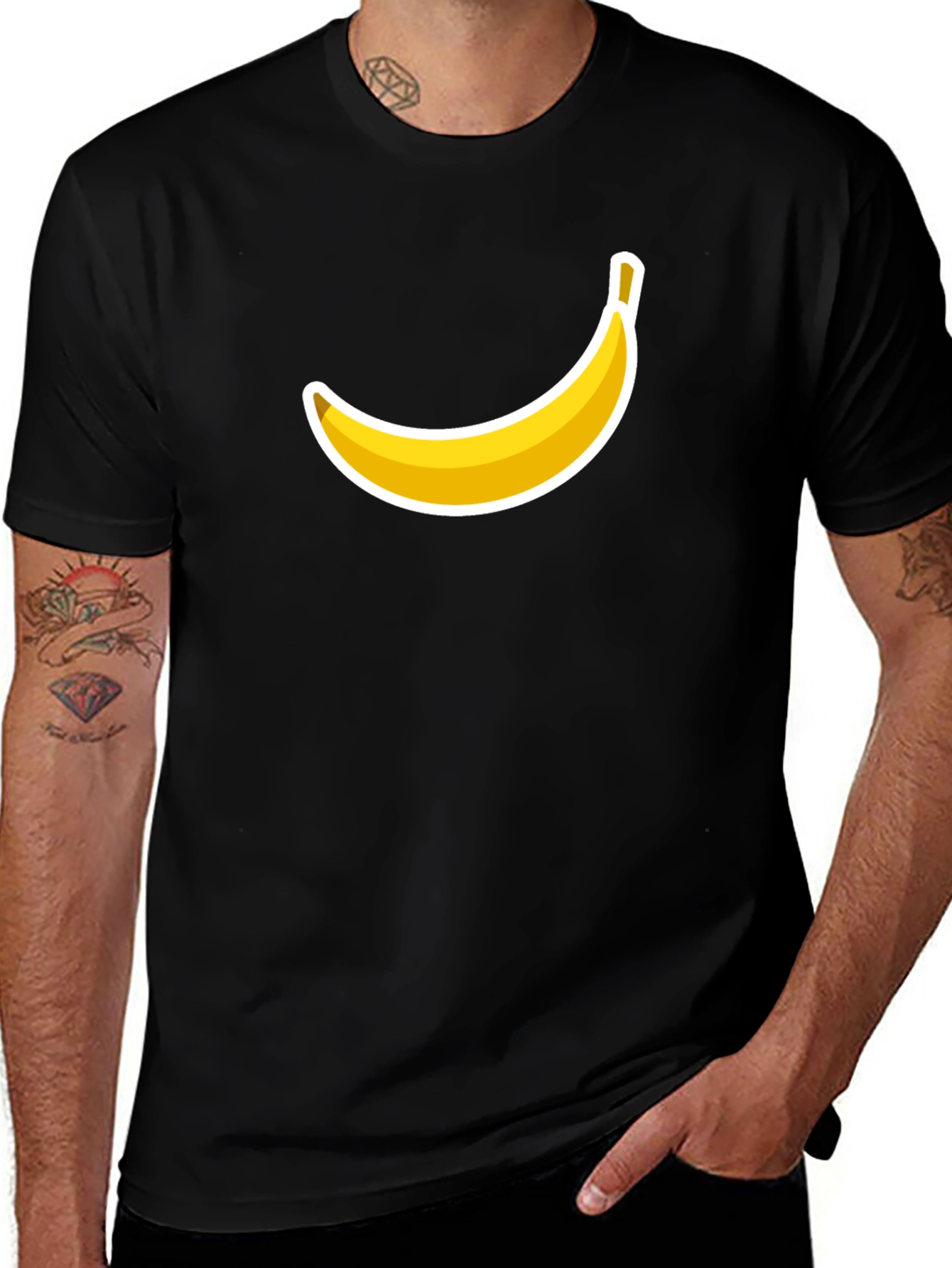 Banana Graphic Black T-Shirt - Fun Casual Wear