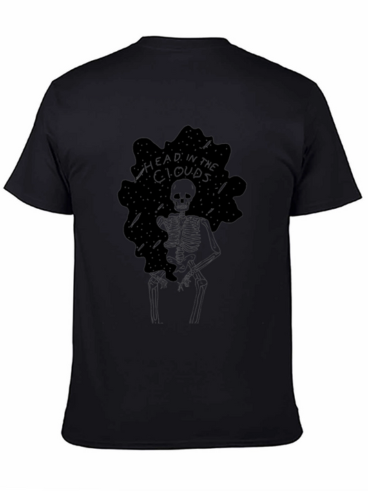 Head in the Clouds Skeleton T-Shirt - Black