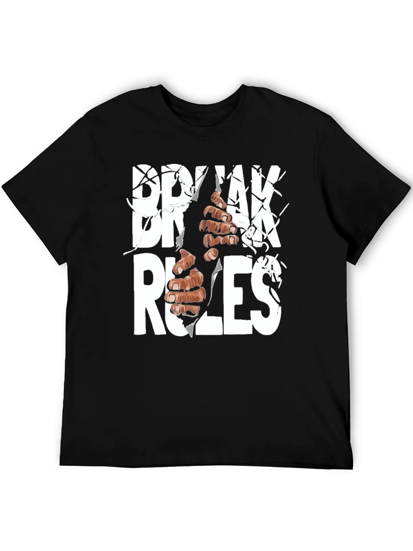 Break Rules Graphic T-Shirt - Mens Black Tee