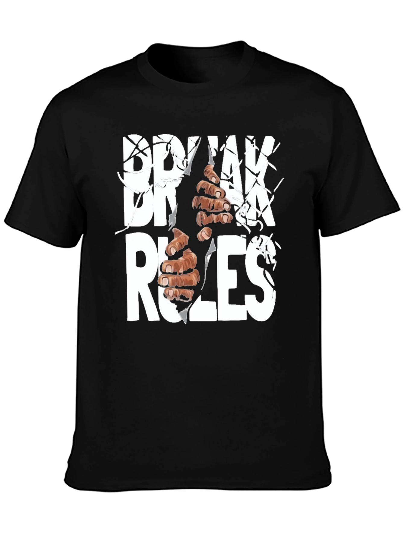 Break Rules Graphic T-Shirt - Mens Black Tee