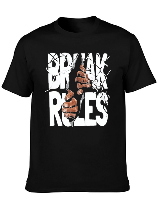 Break Rules Graphic T-Shirt - Mens Black Tee