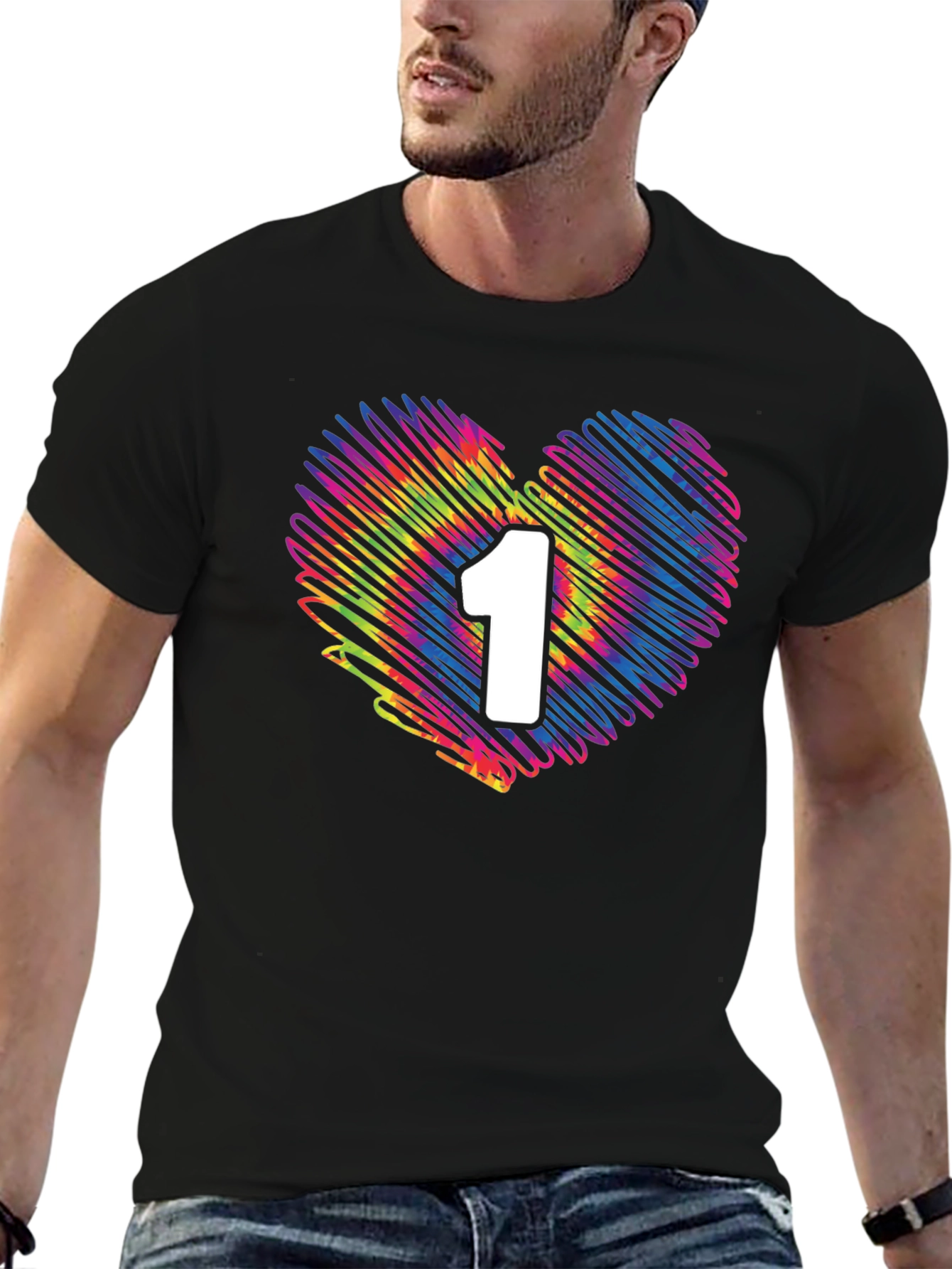 Heart Number 1 Tie-Dye T-Shirt