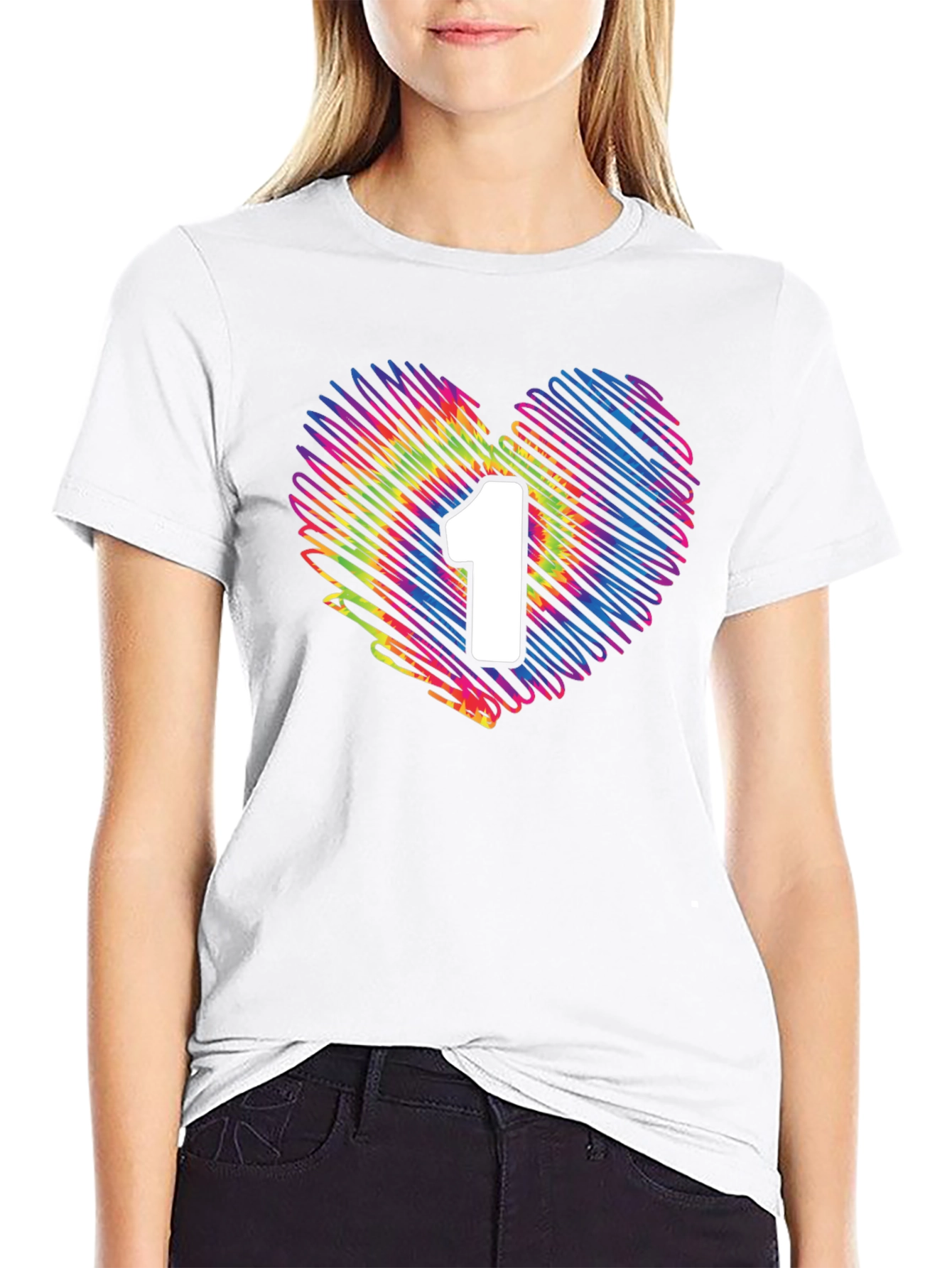 Heart Number 1 Tie-Dye T-Shirt