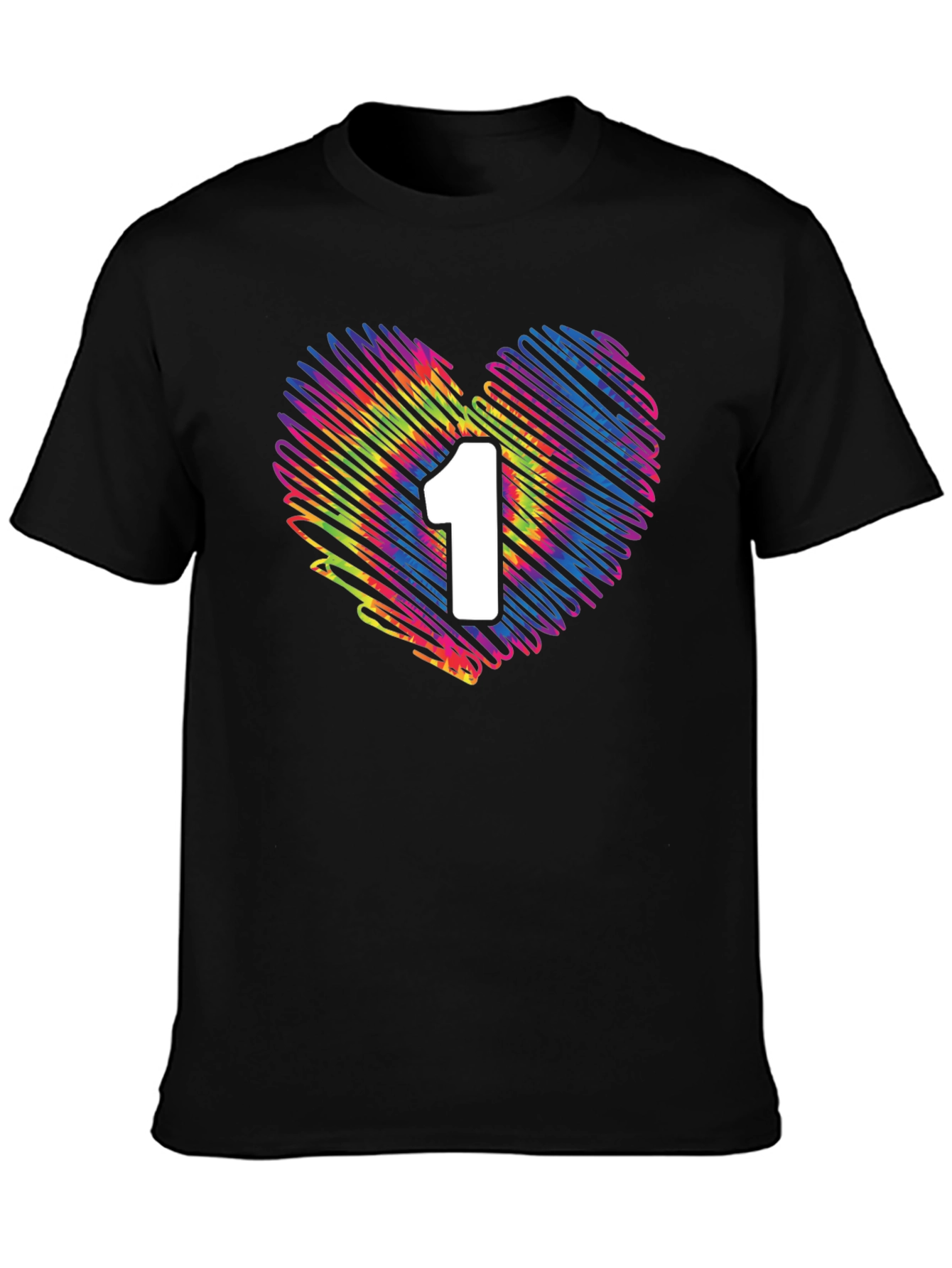 Heart Number 1 Tie-Dye T-Shirt