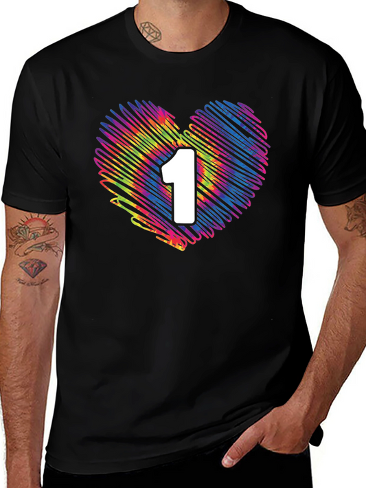 Heart Number 1 Tie-Dye T-Shirt