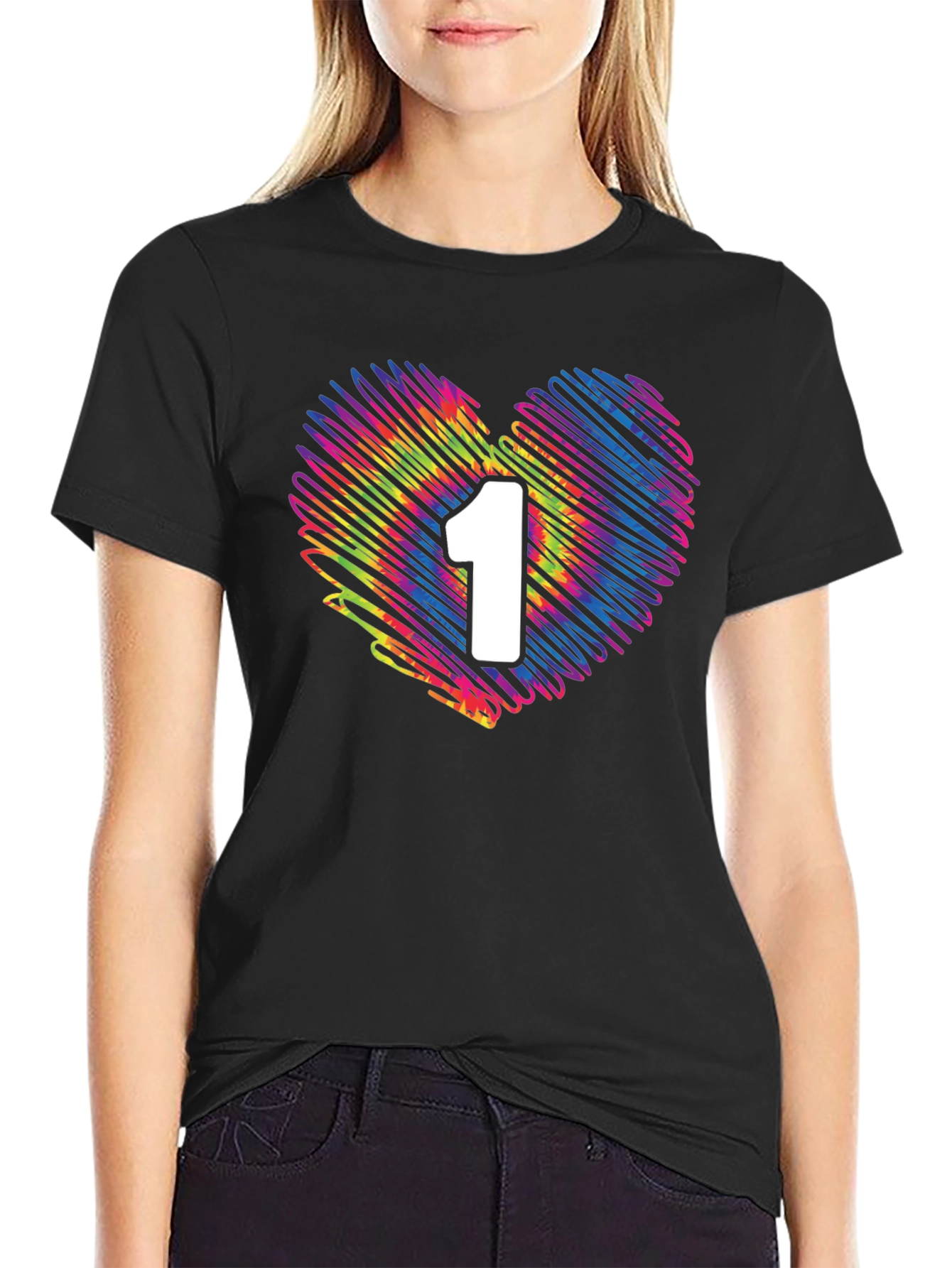 Heart Number 1 Tie-Dye T-Shirt