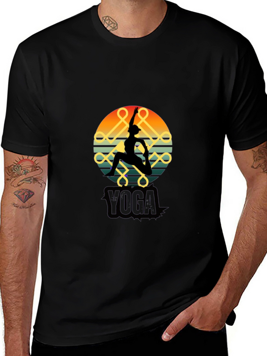 Yoga Silhouette Black T-Shirt