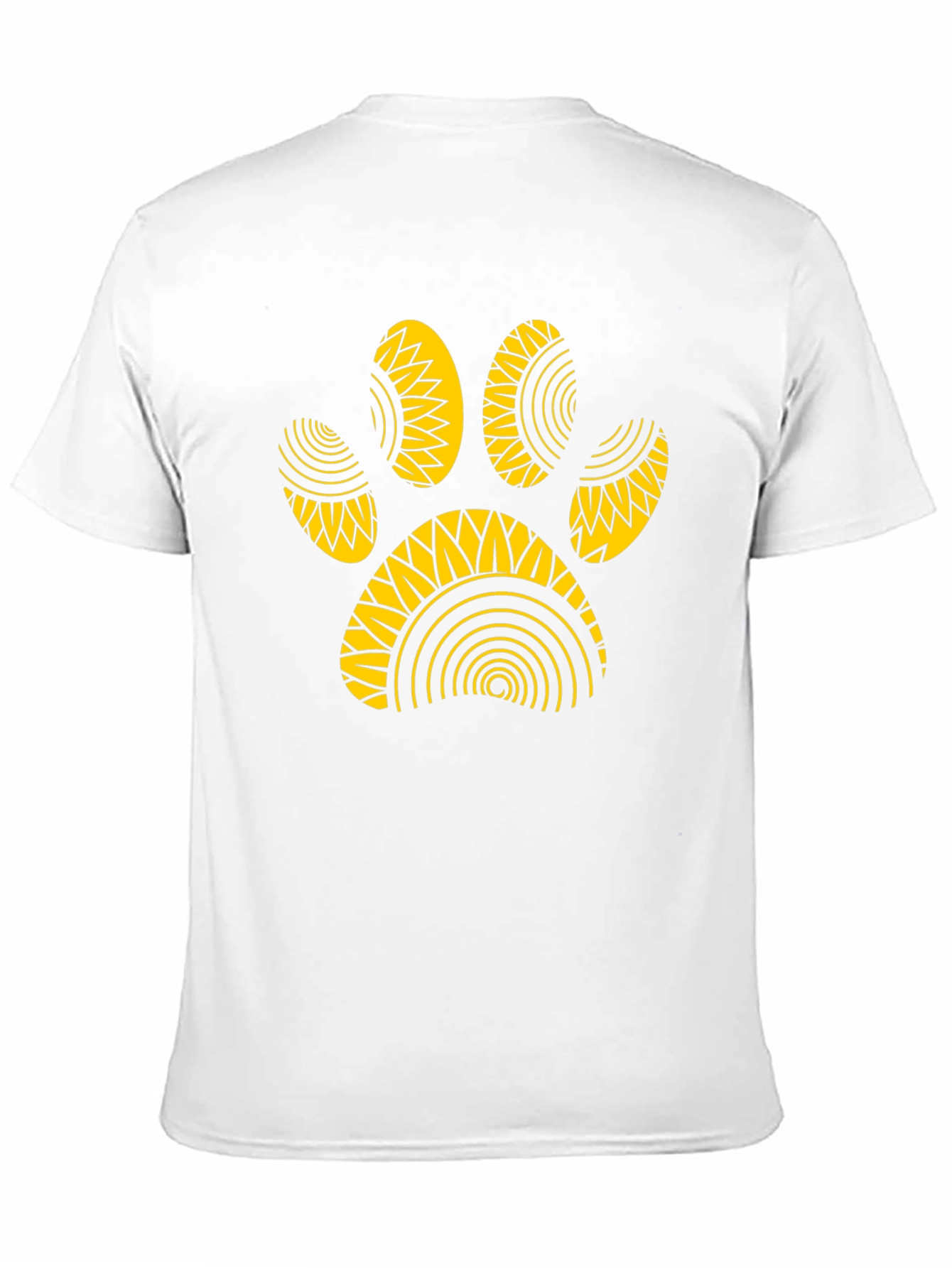 Black T-Shirt with Gold Paw Print