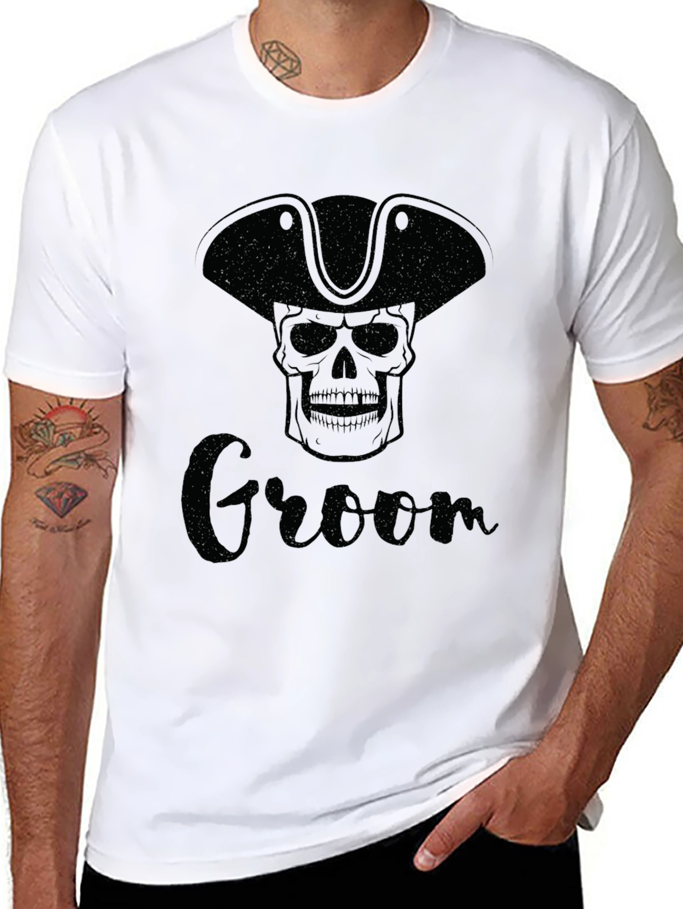 Groom Pirate Skull T-Shirt